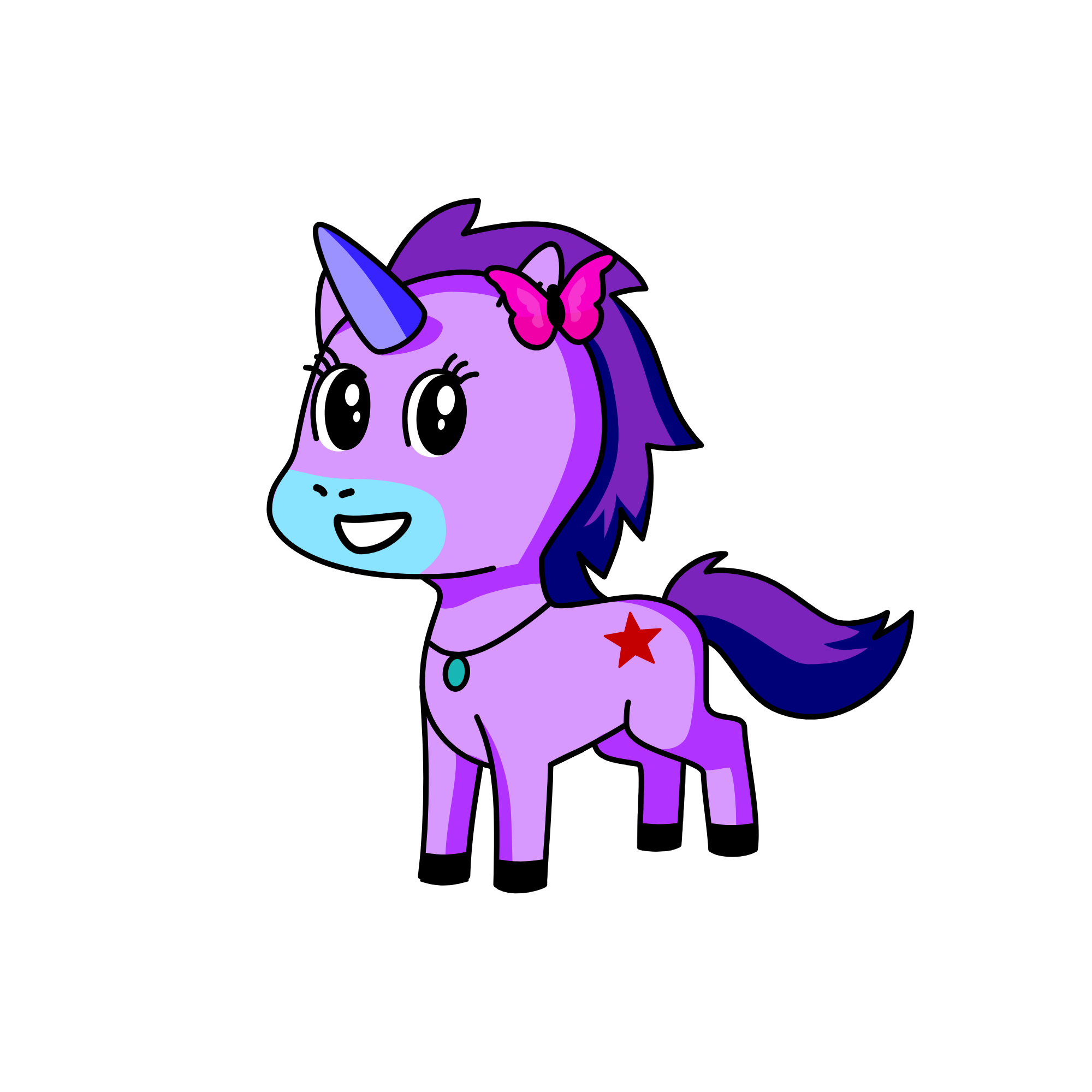 Happy feet, the unicorn