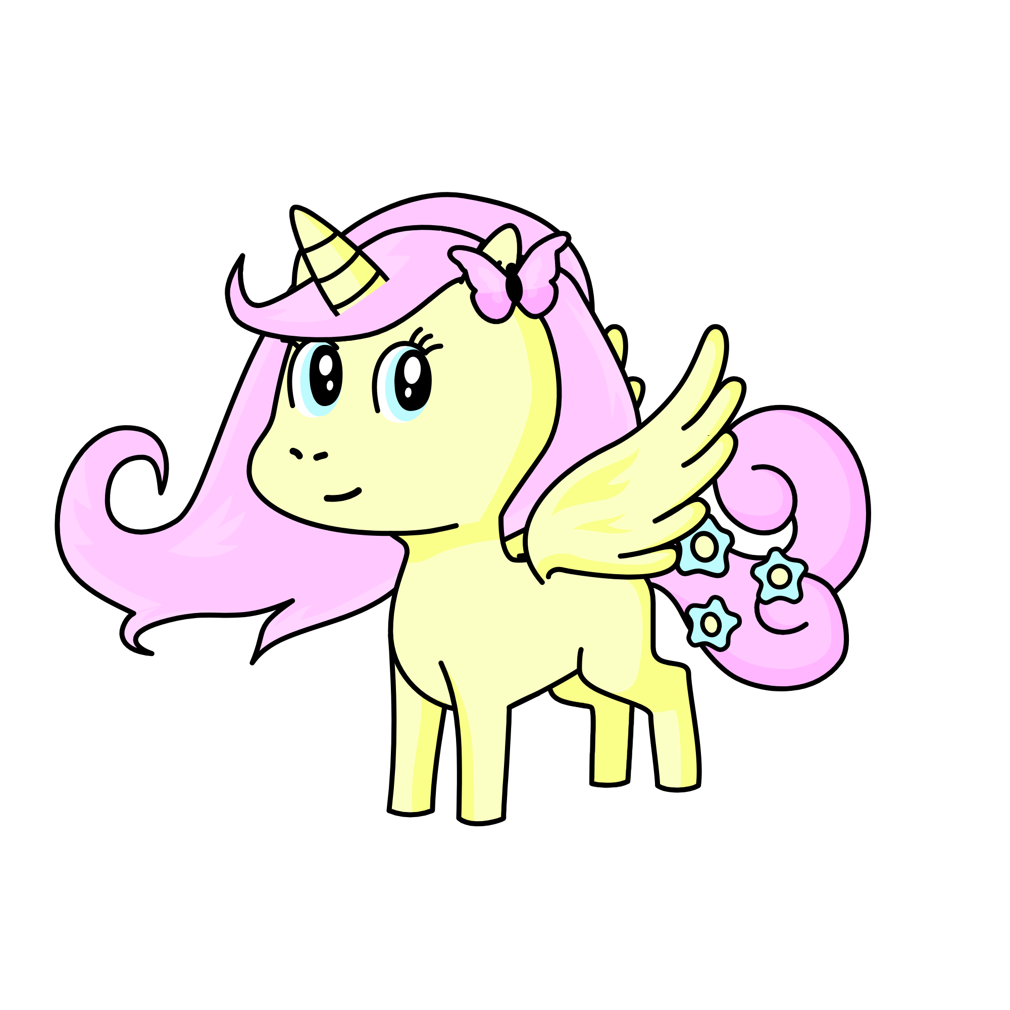 Flutershy, the unicorn