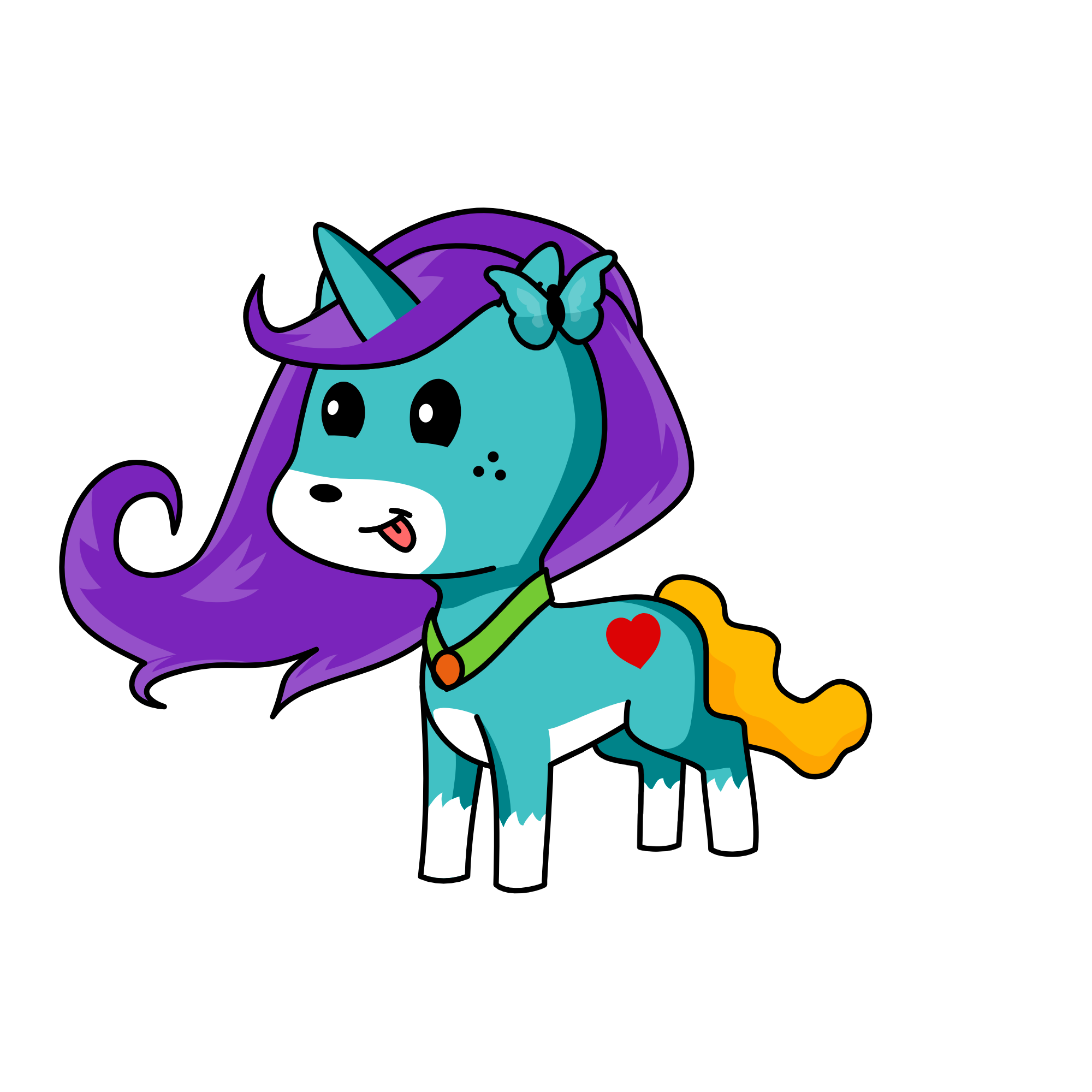 Blue Pei, the unicorn