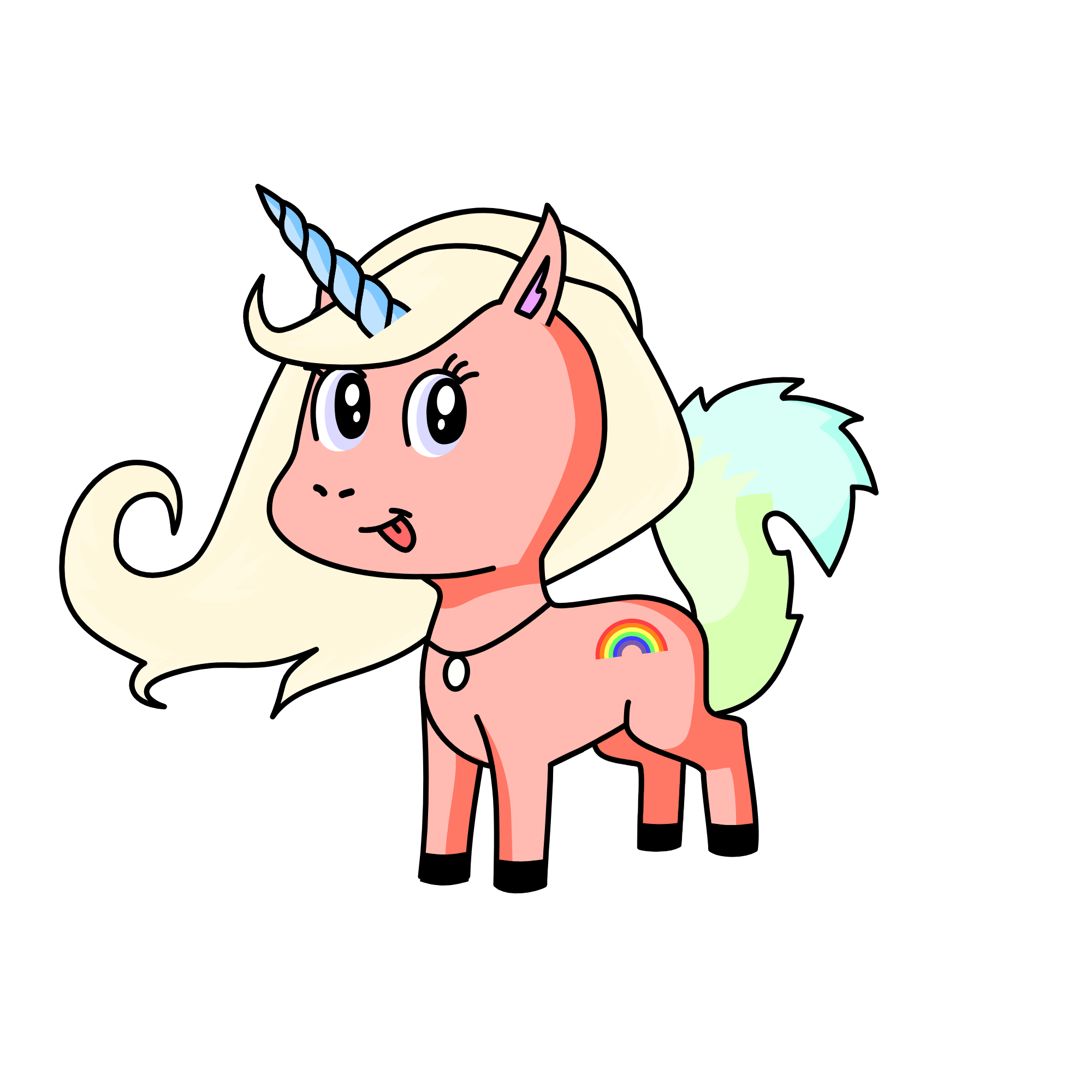 Rainbow, the unicorn