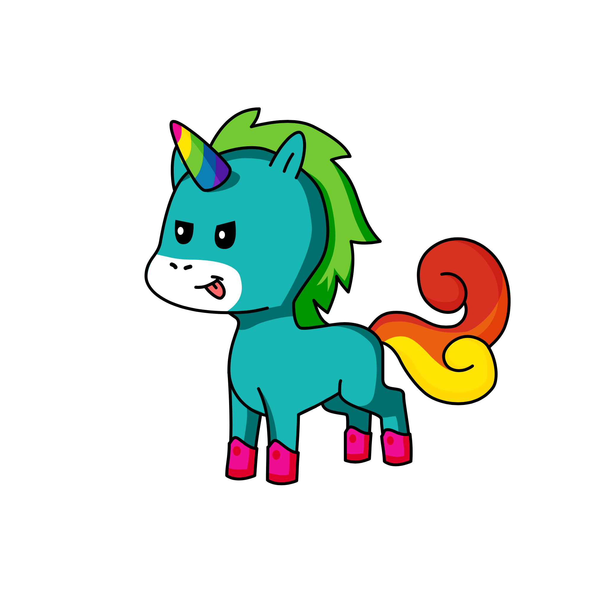 Rainbow dash, the unicorn