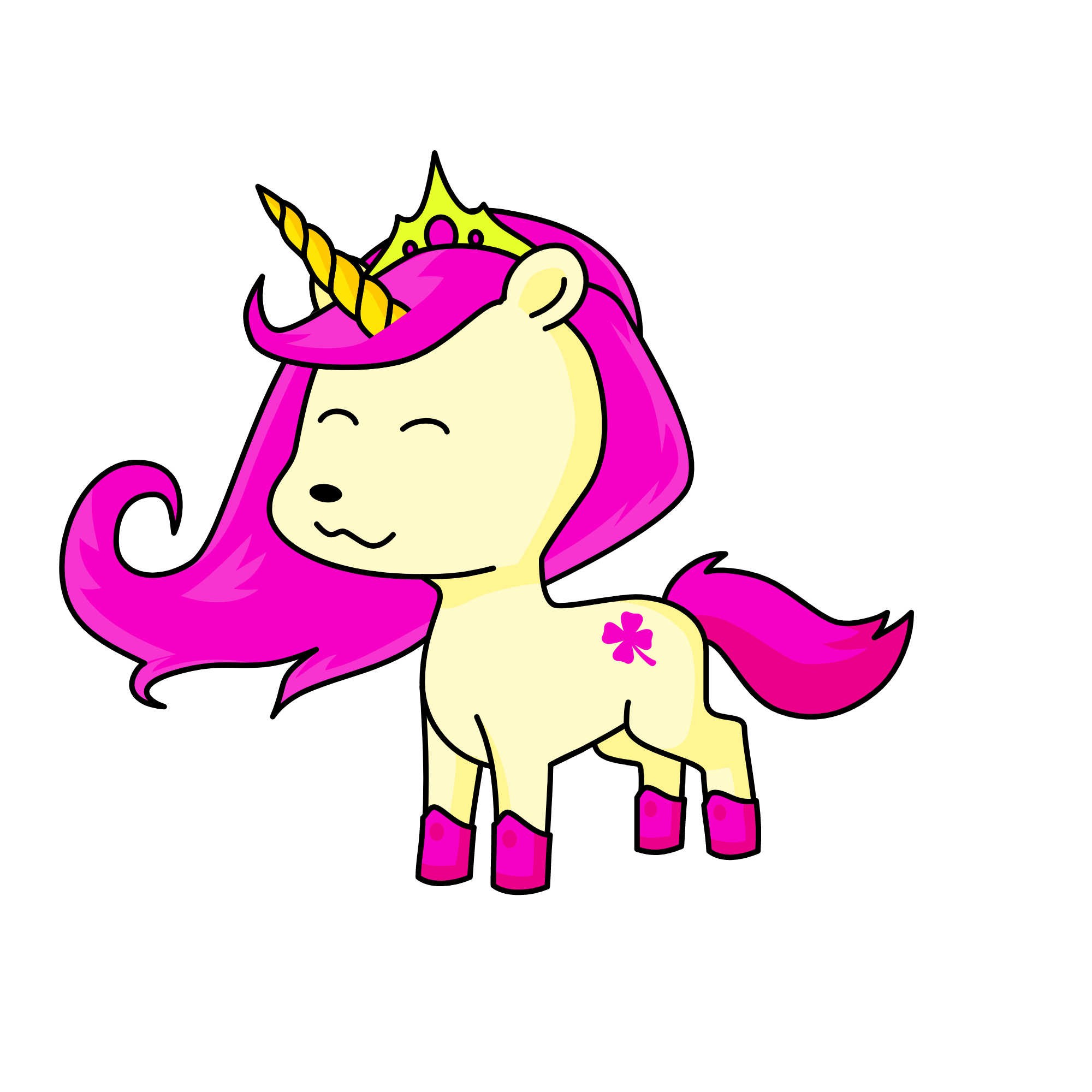glitter lucky, the unicorn