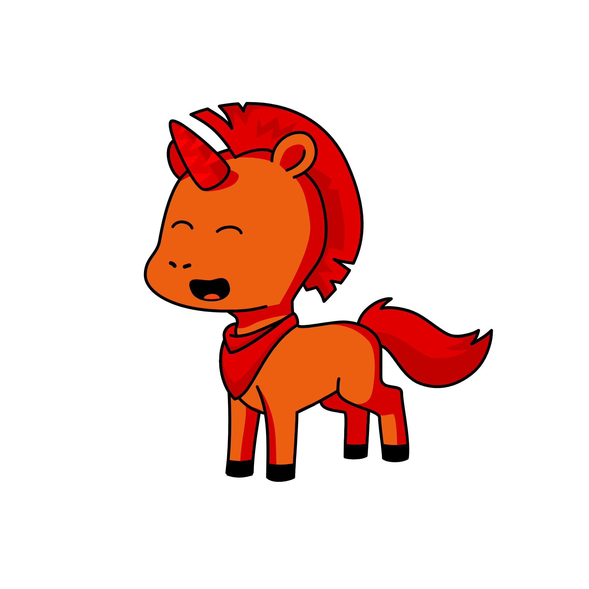 Red, the unicorn