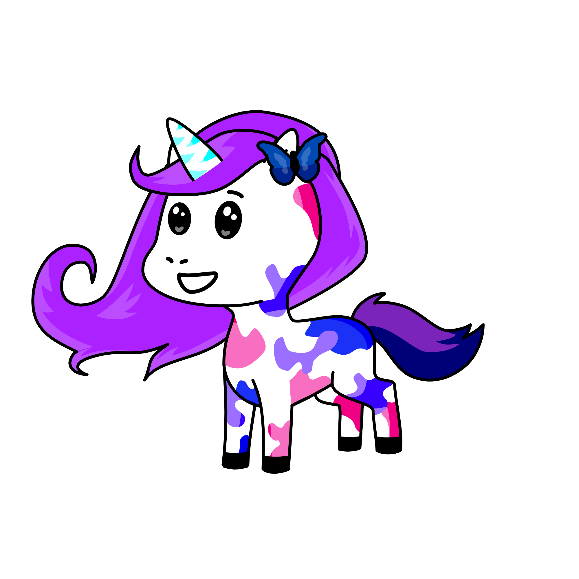 Blue, the unicorn