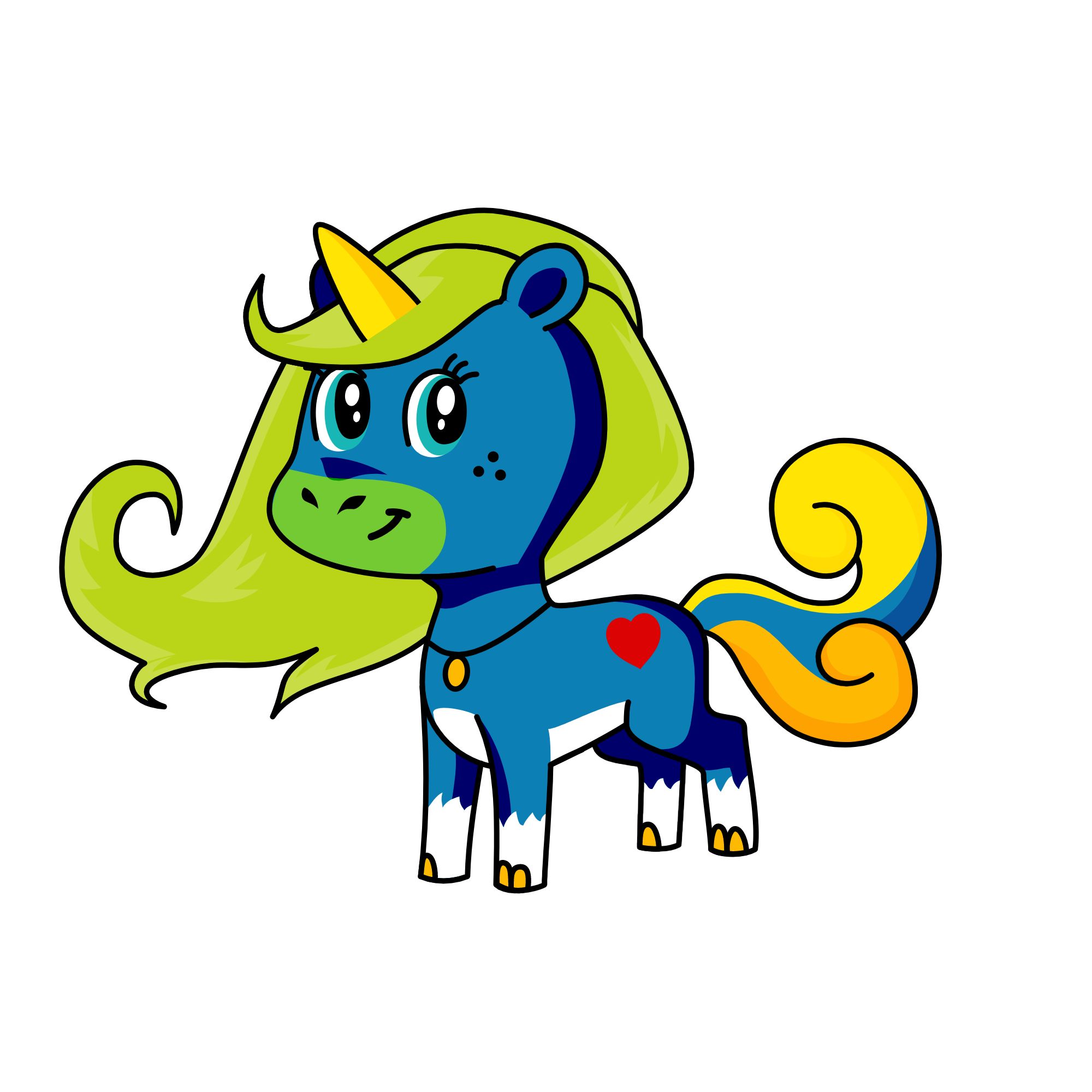 Off, the unicorn