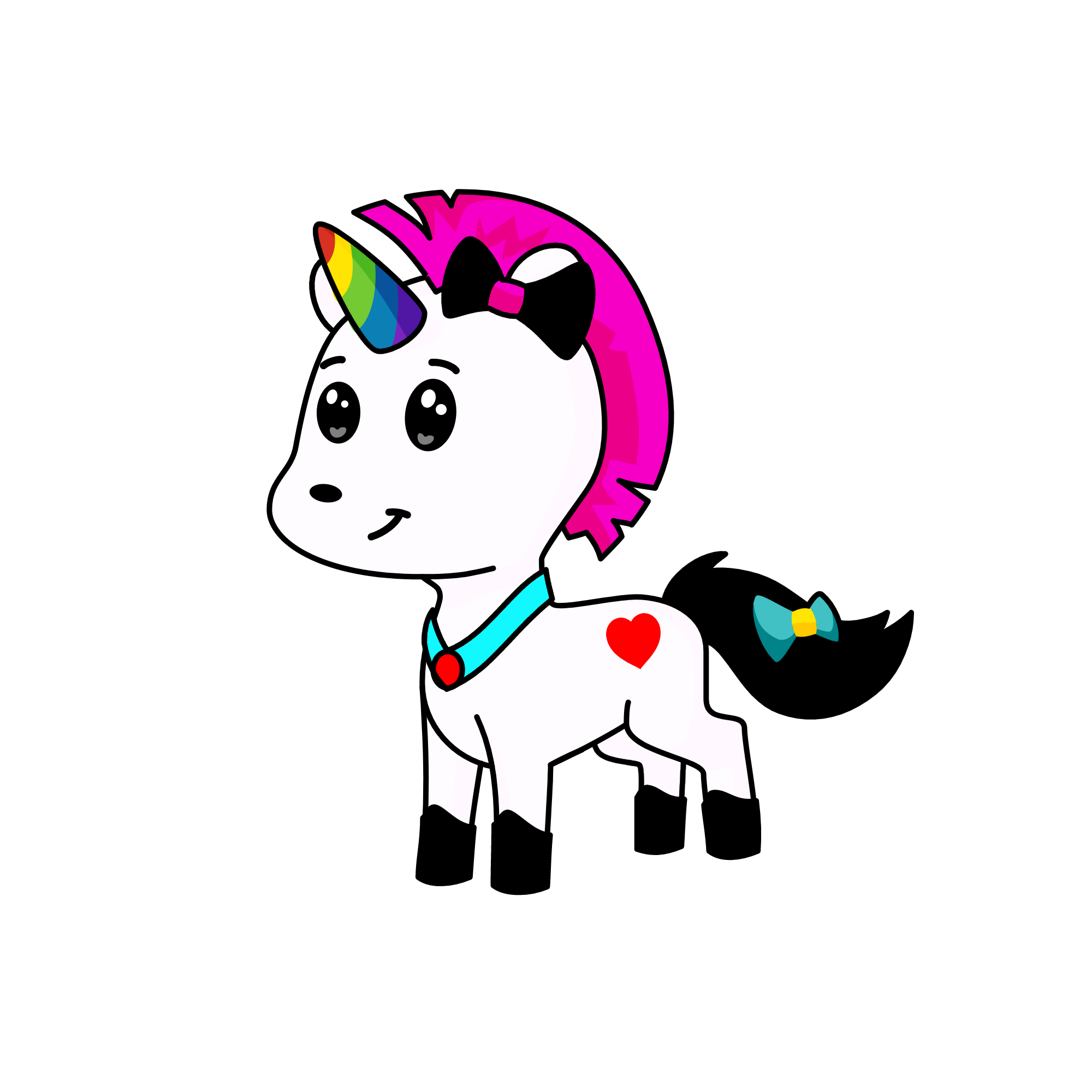 Rainbow, the unicorn