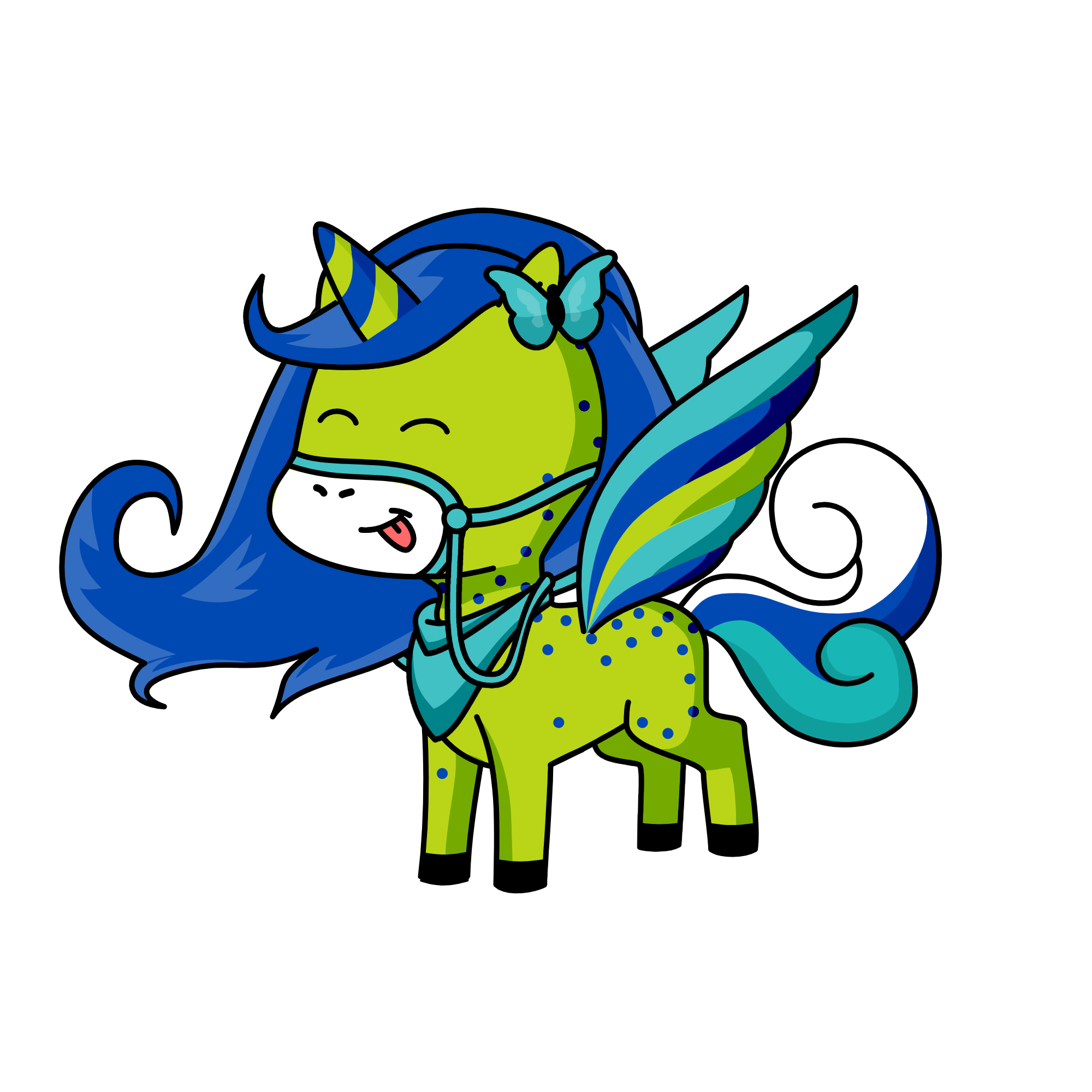 Blue lime, the unicorn