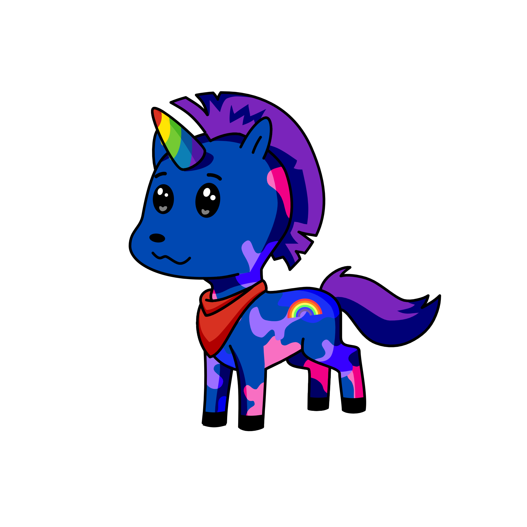 Rainbow butt, the unicorn