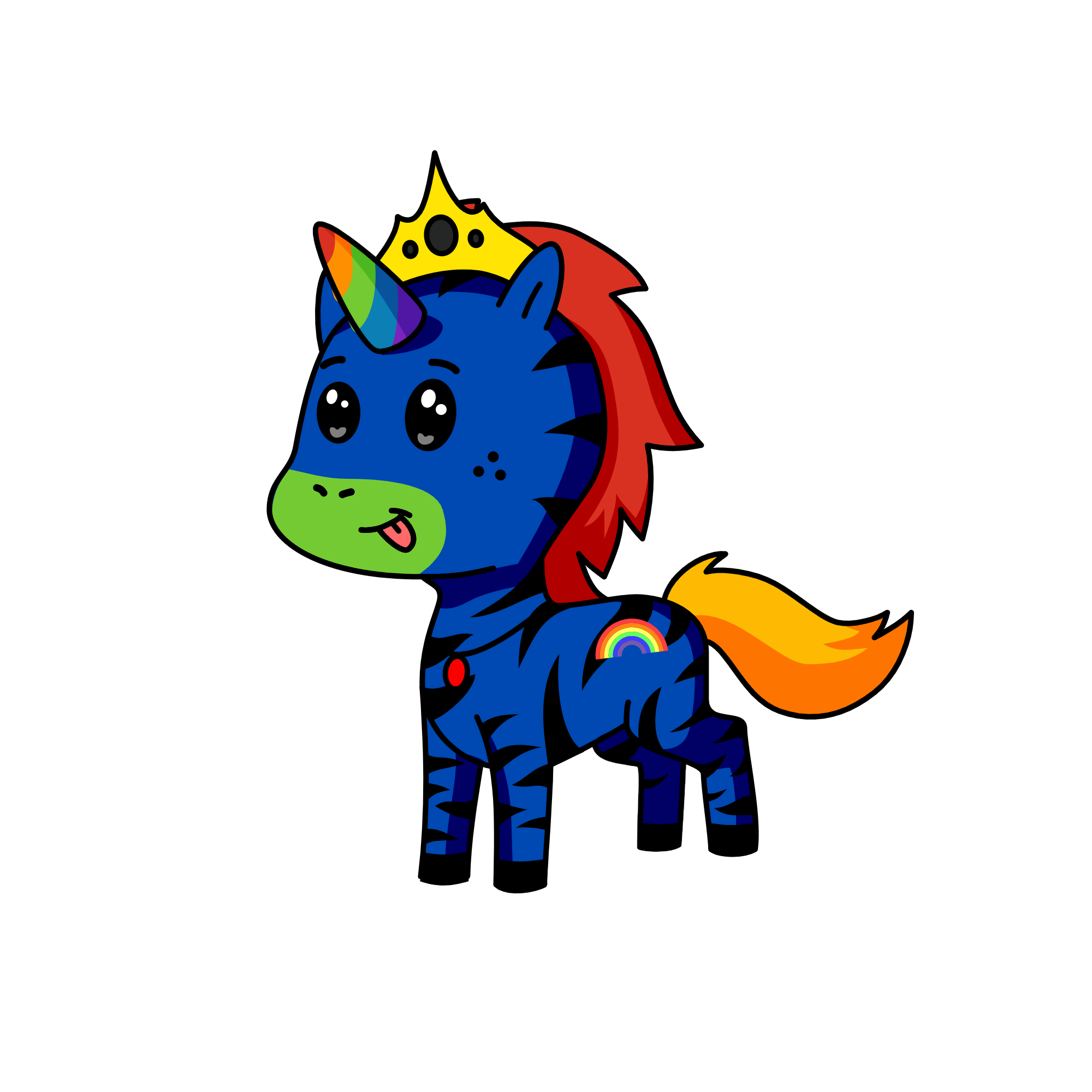 rainbow dash, the unicorn