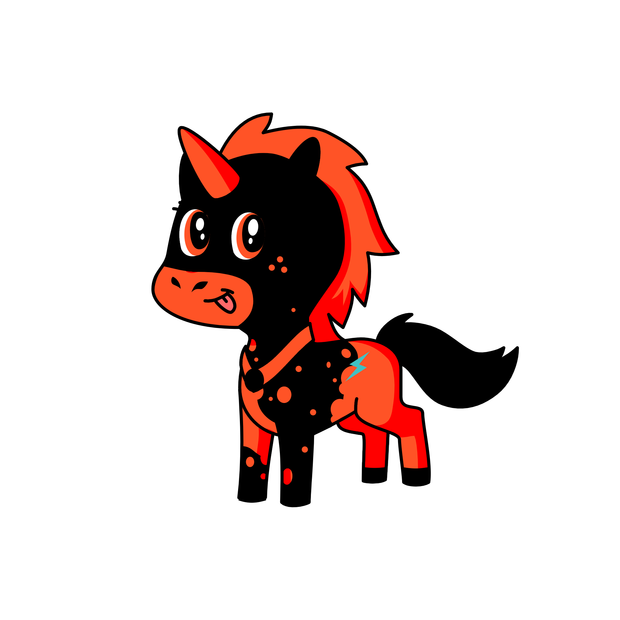 Cute and creepy 😈, the unicorn