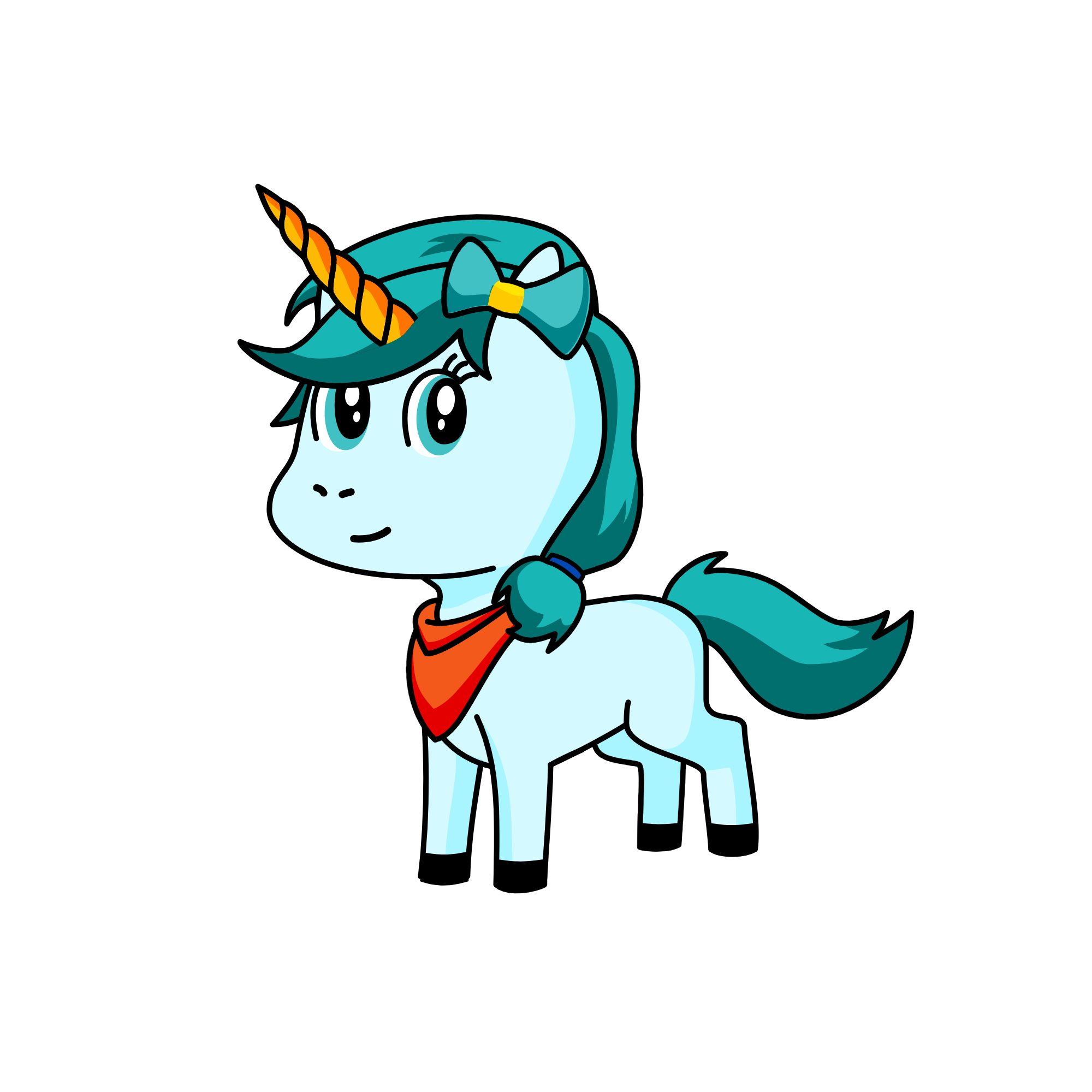 Blue, the unicorn