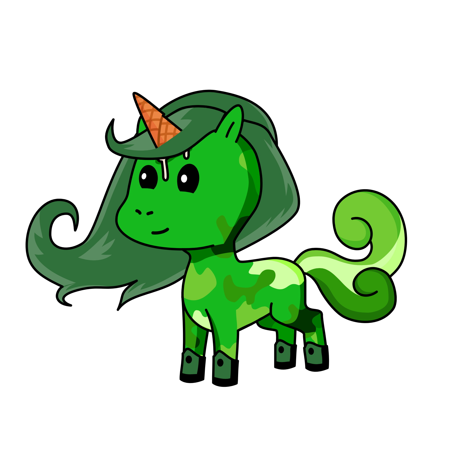 Green Ice cream.🍦.🍨.🍦.🍨., the unicorn