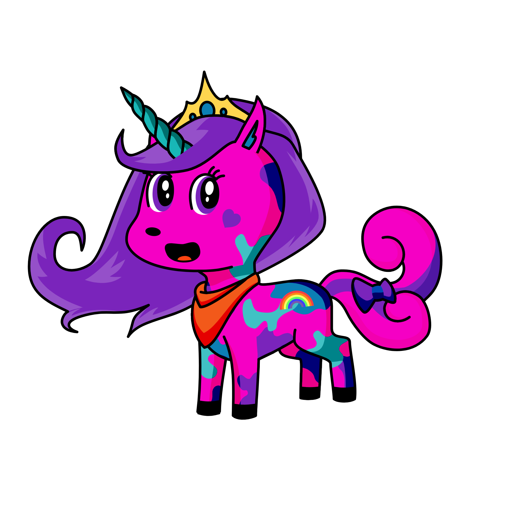 rain bow, the unicorn