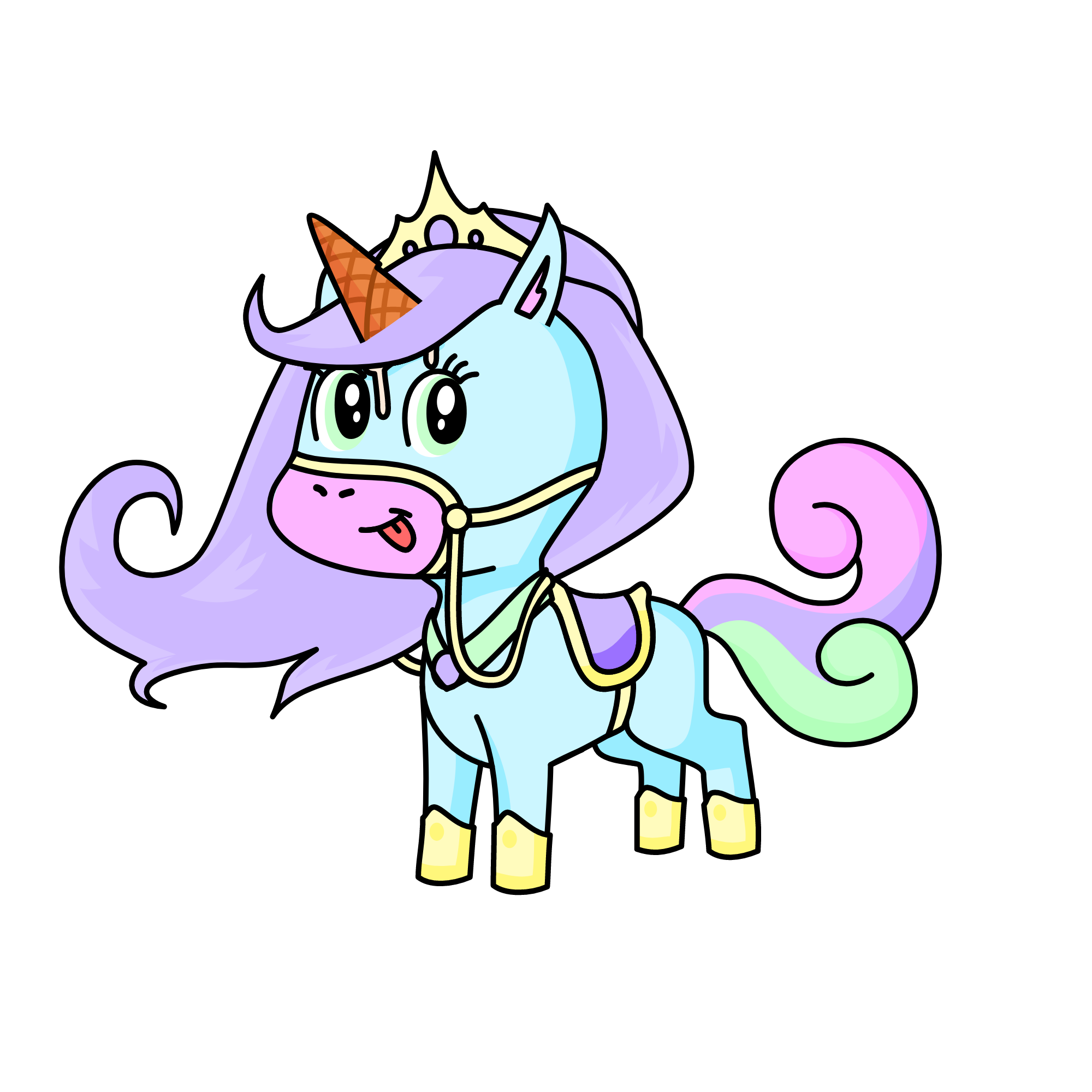 miss ice-cream corn, the unicorn