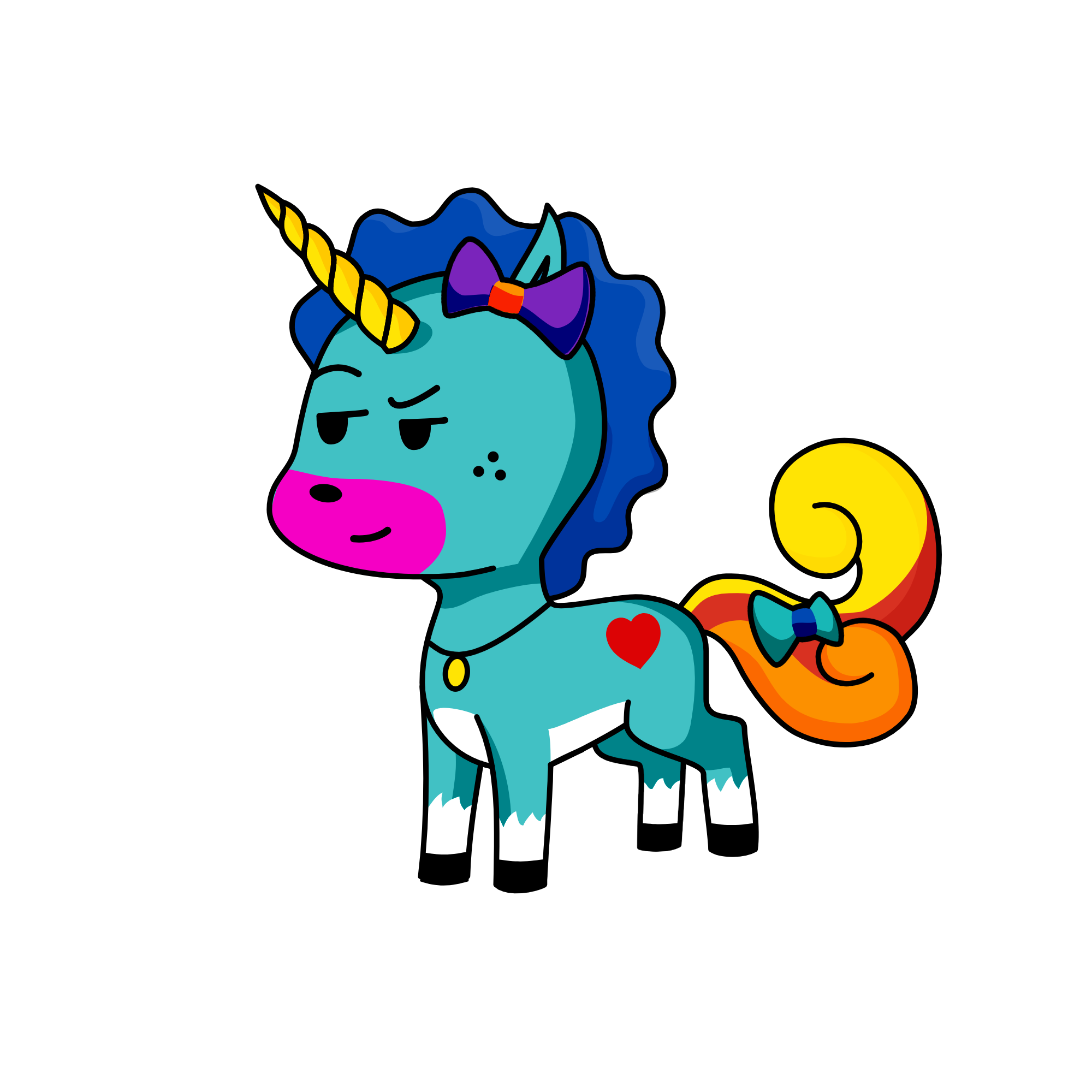 Rainbow, the unicorn
