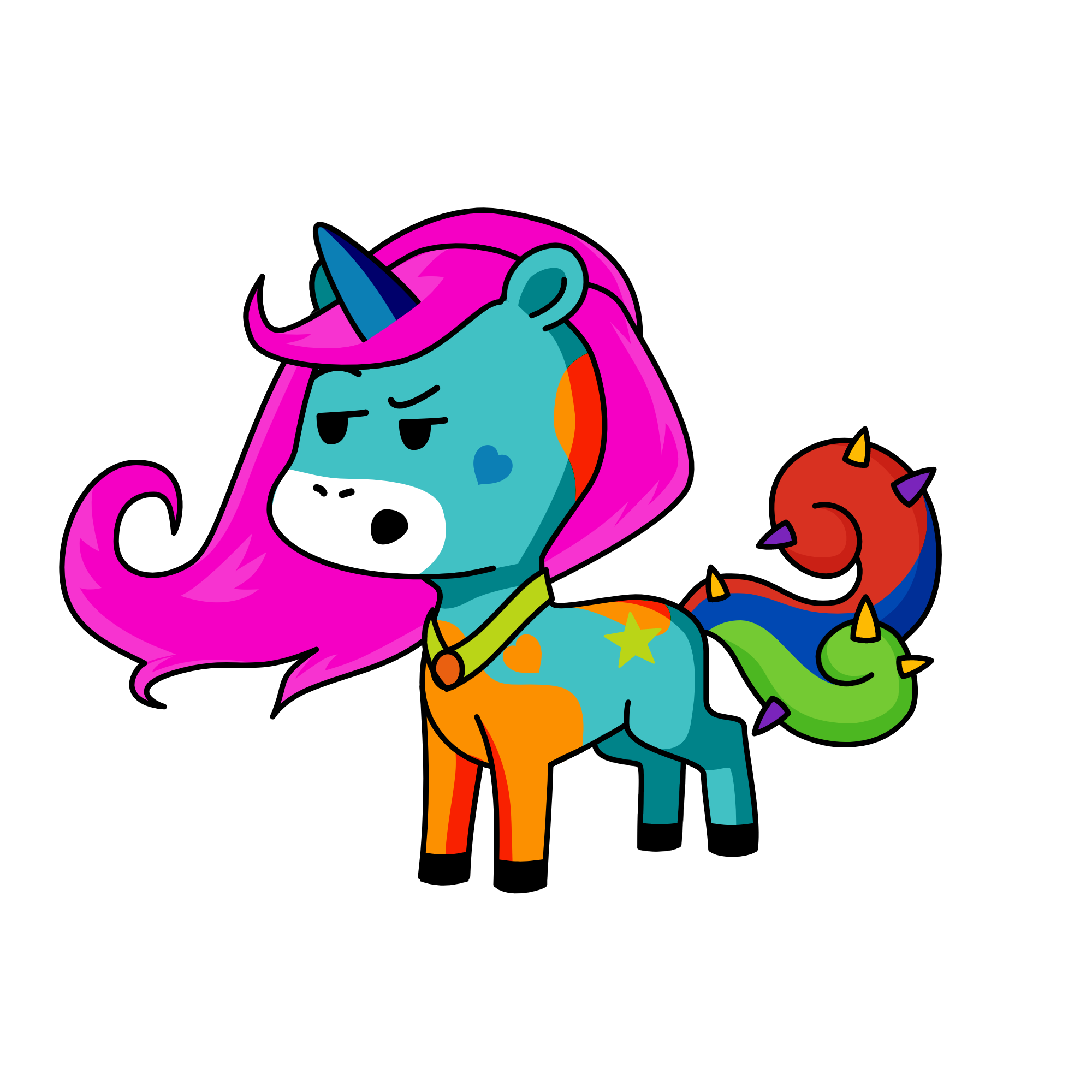Colorful, the unicorn