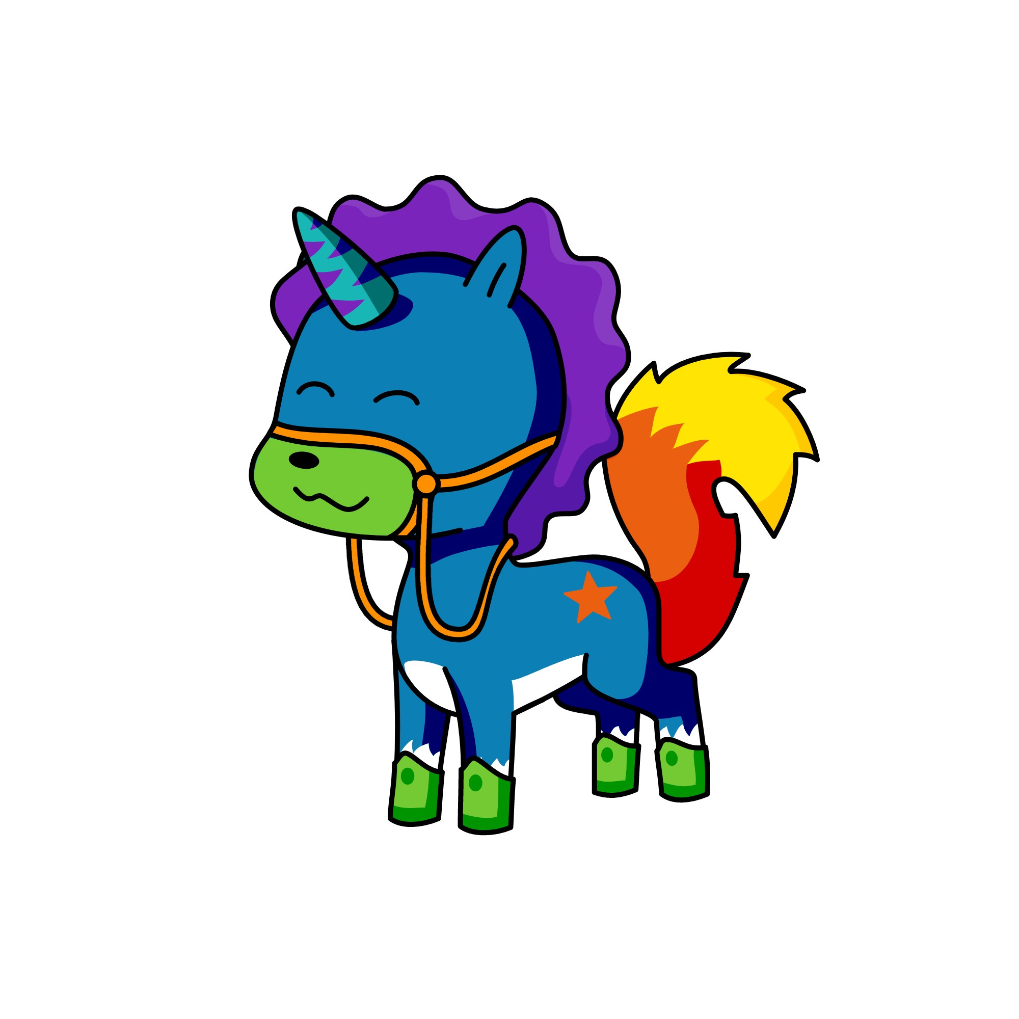 Confetti, the unicorn