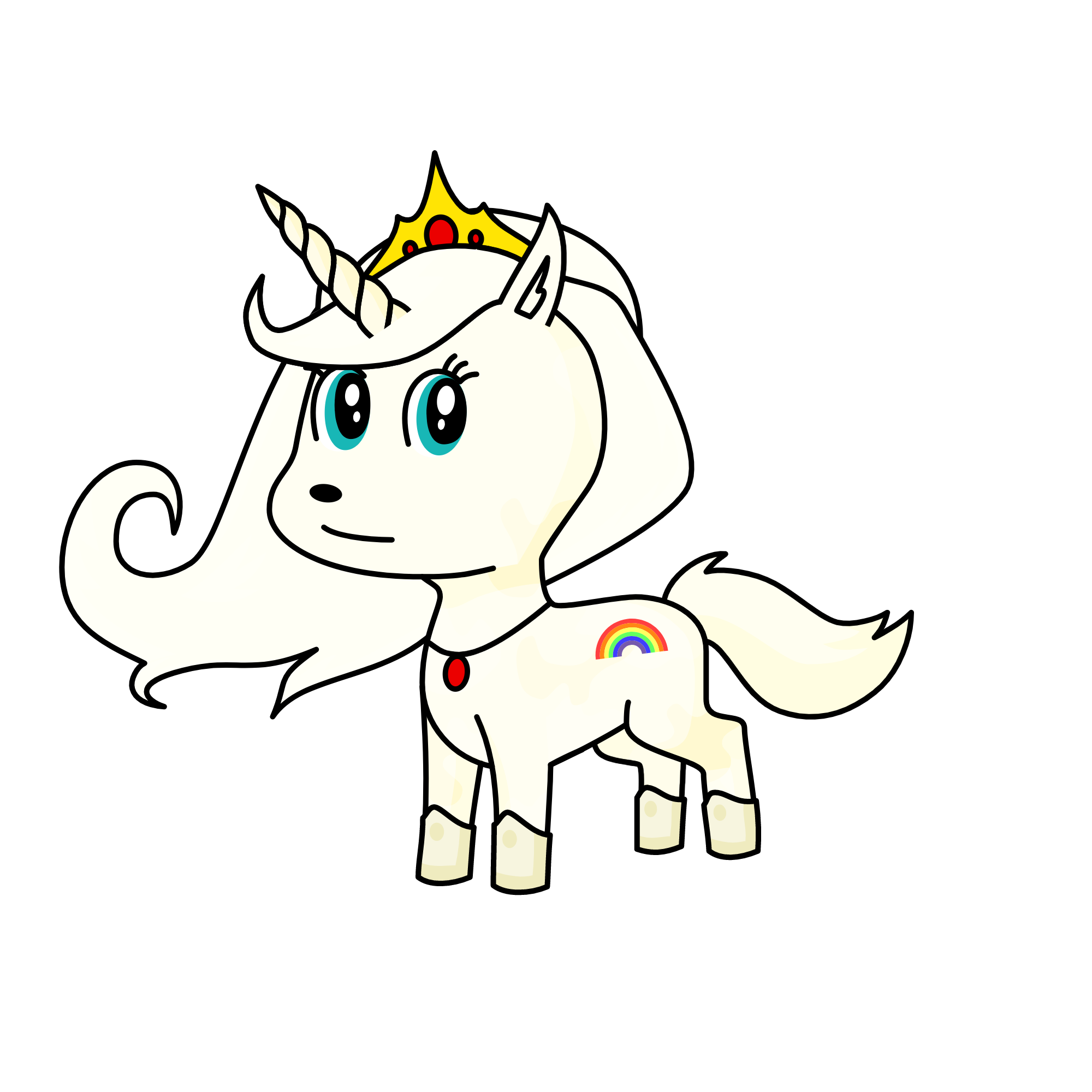 Princess White Snow, the unicorn