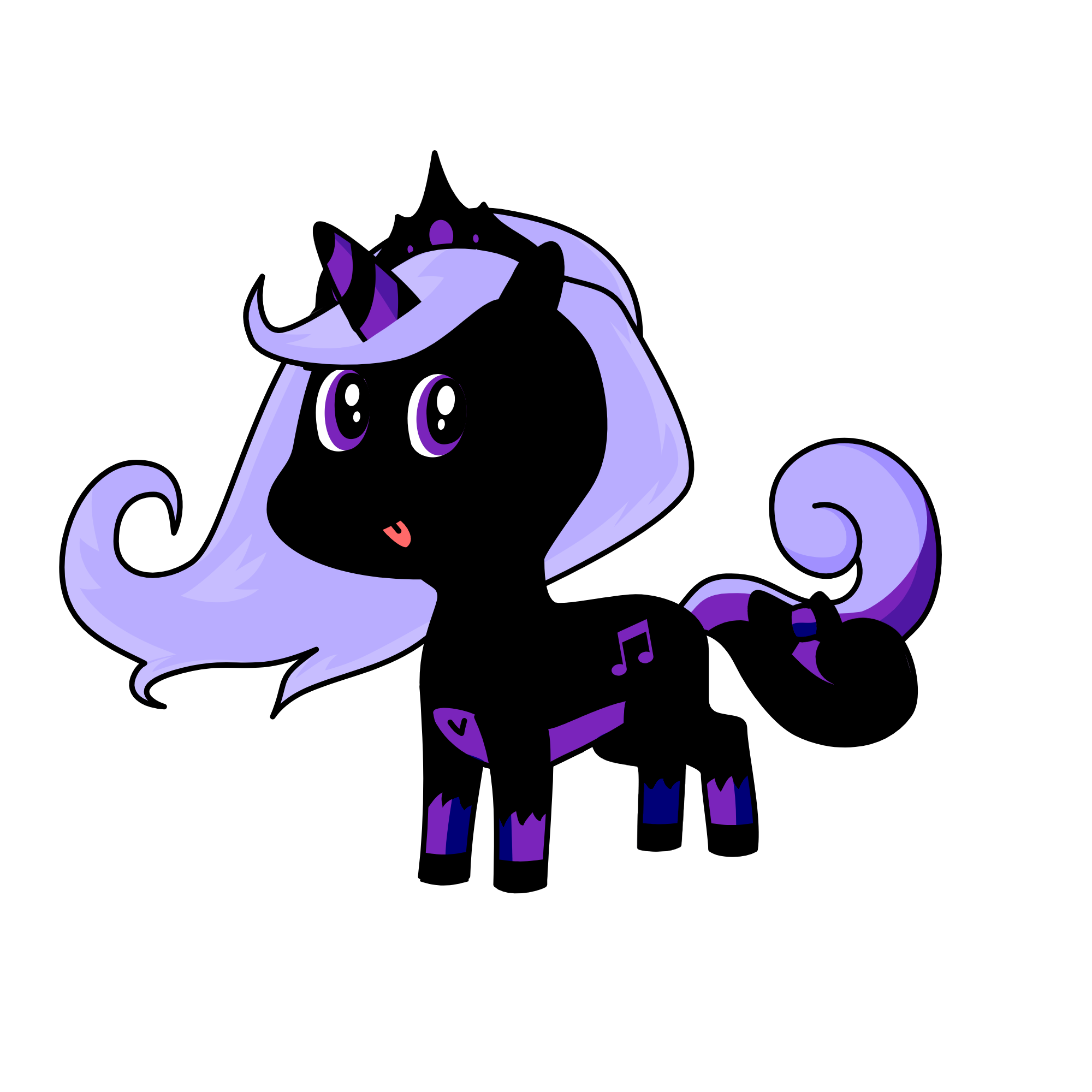 Black night, the unicorn