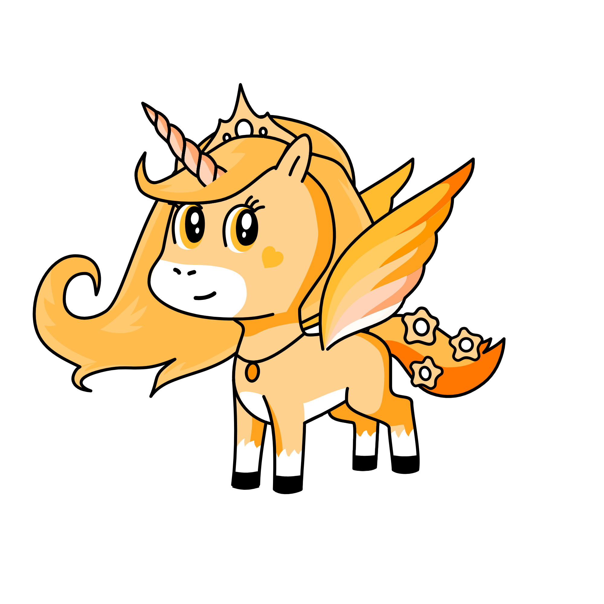 Orange-Naturity, the unicorn
