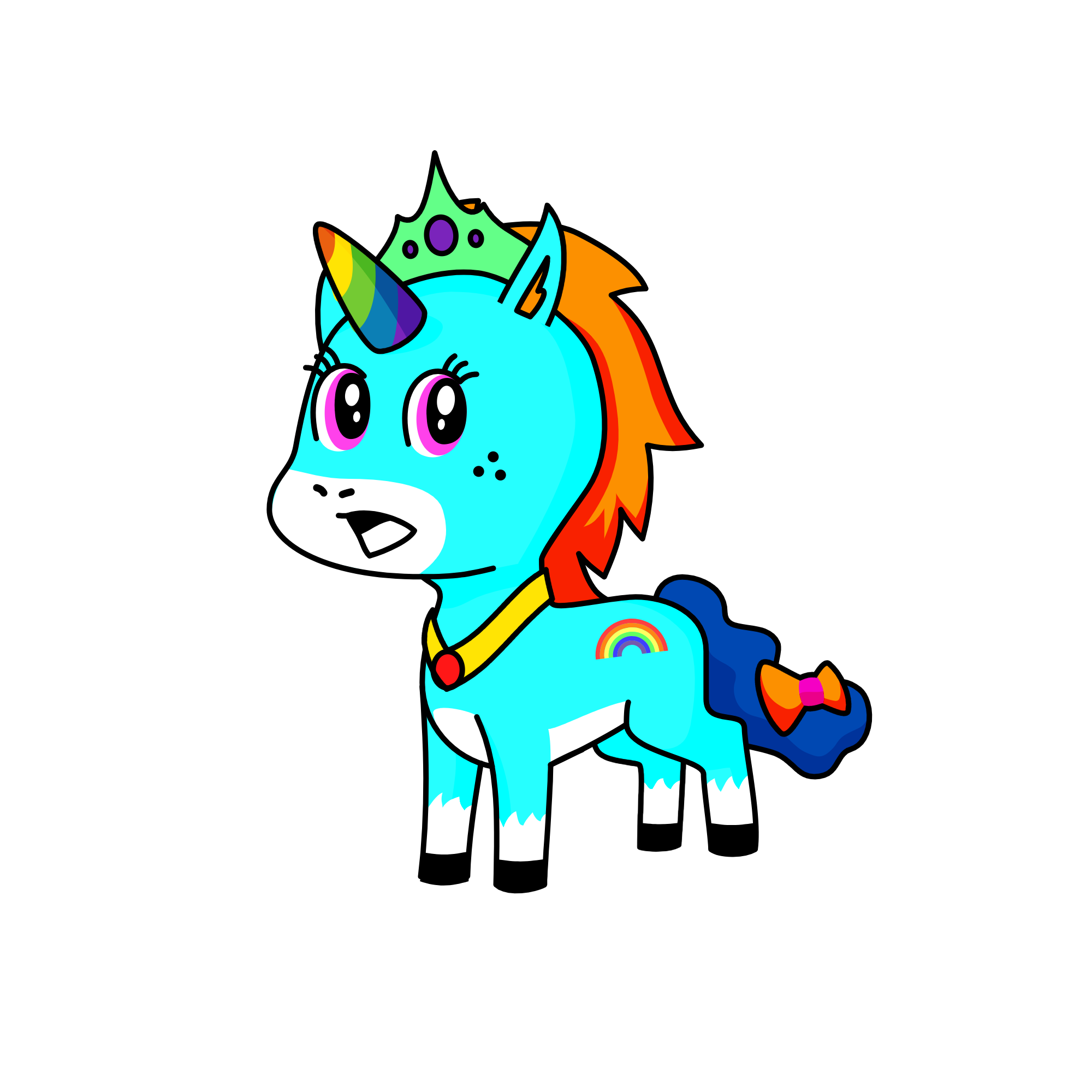 Rainbow beauty, the unicorn