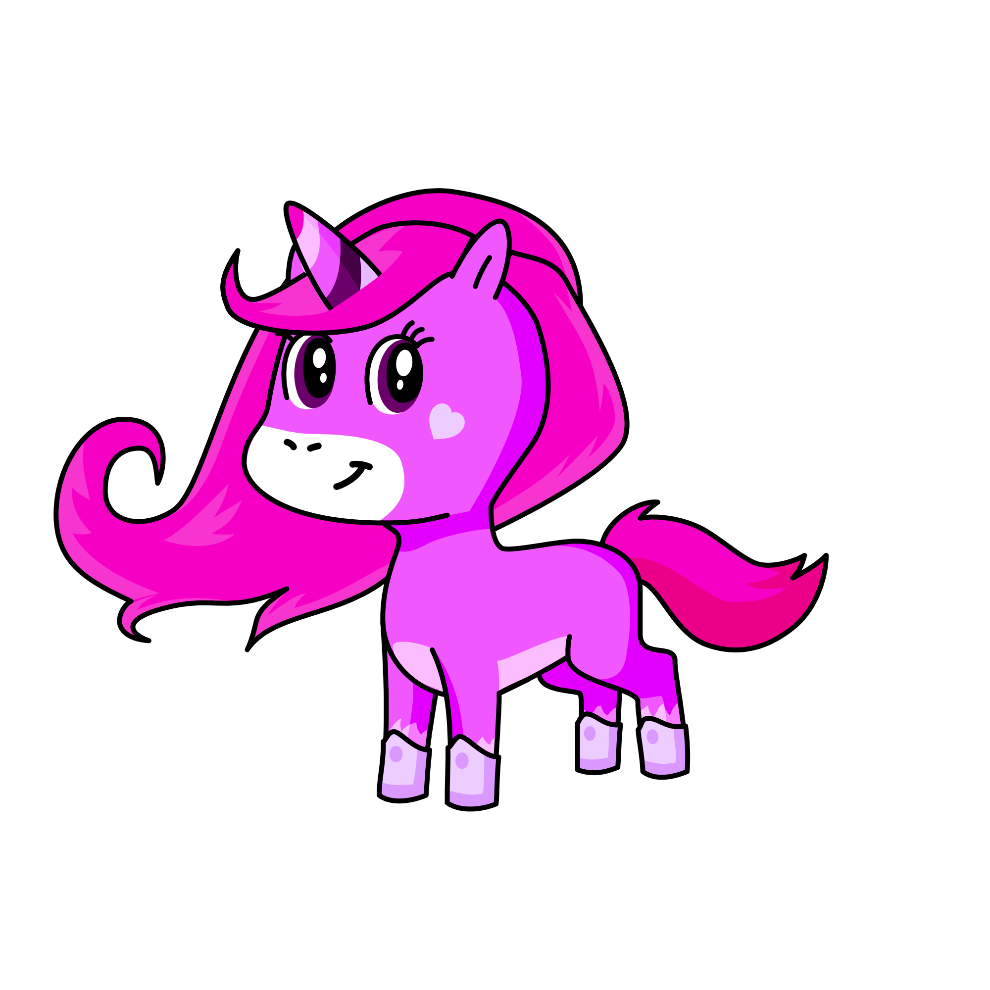 Pinky-mic-pink-pink, the unicorn
