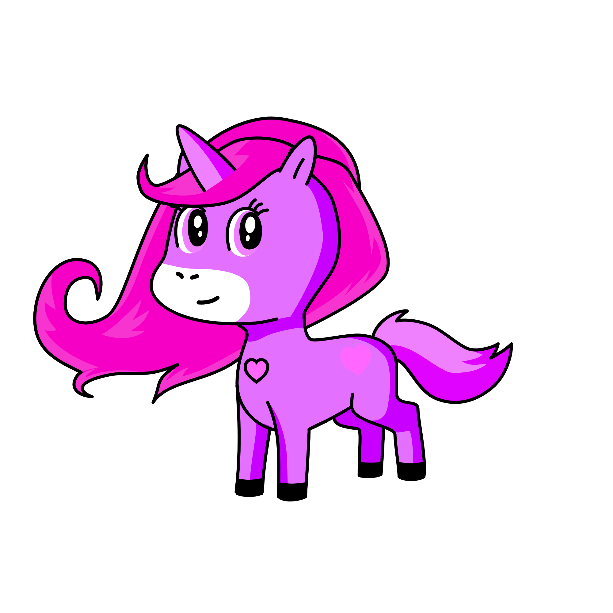 Cute little angel, the unicorn