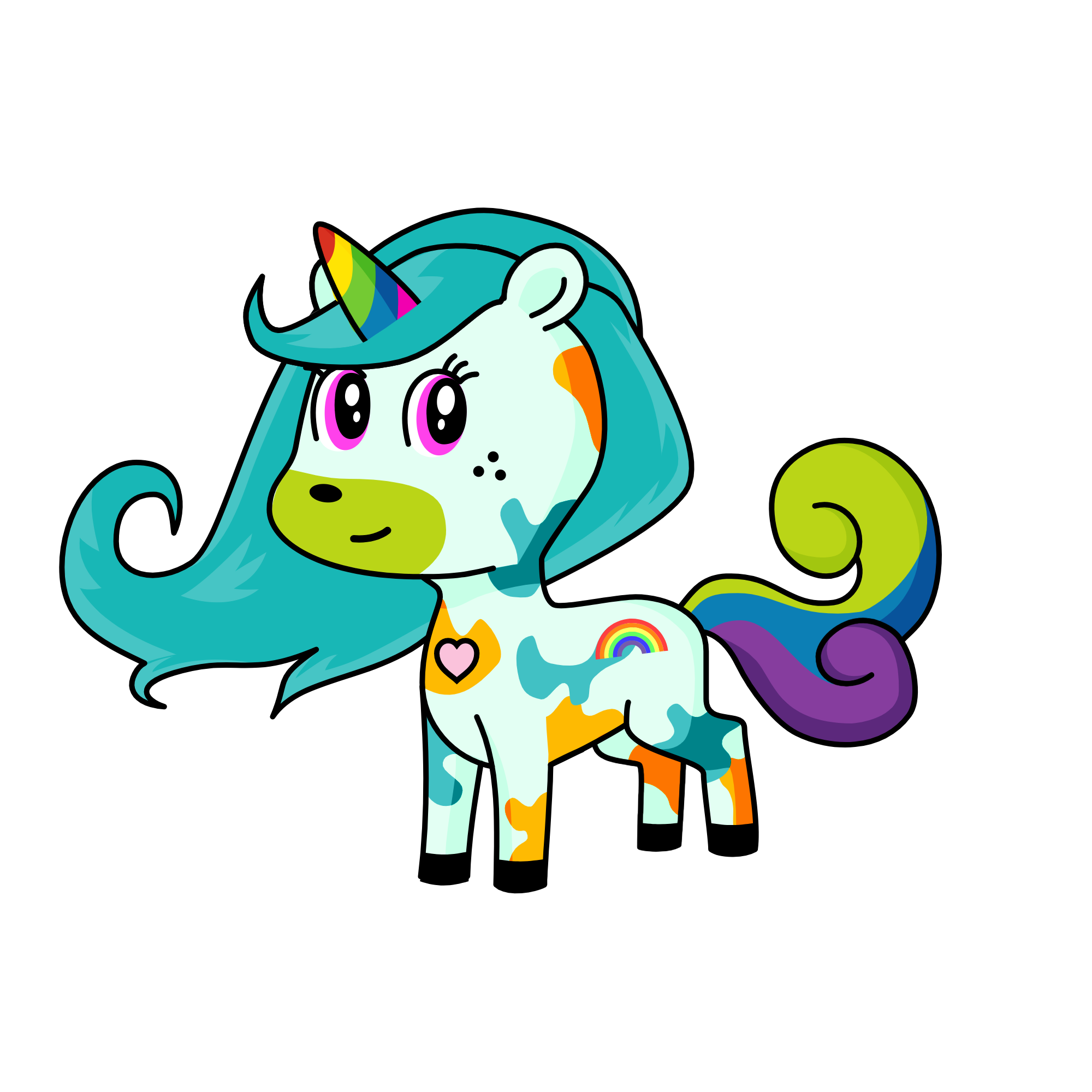 glitter tea, the unicorn