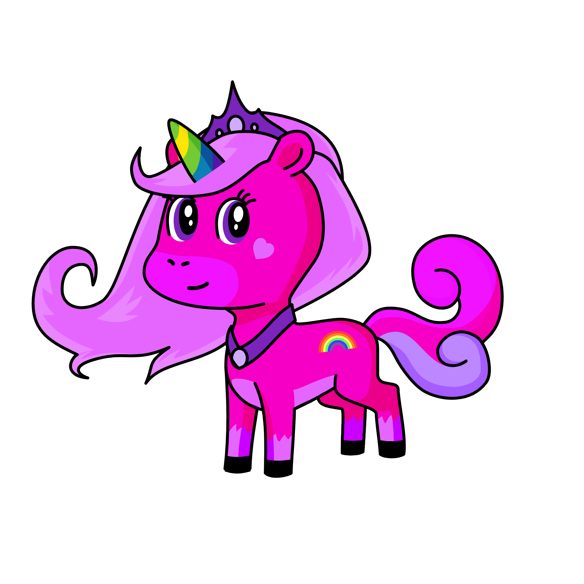 Pink Rainbow, the unicorn