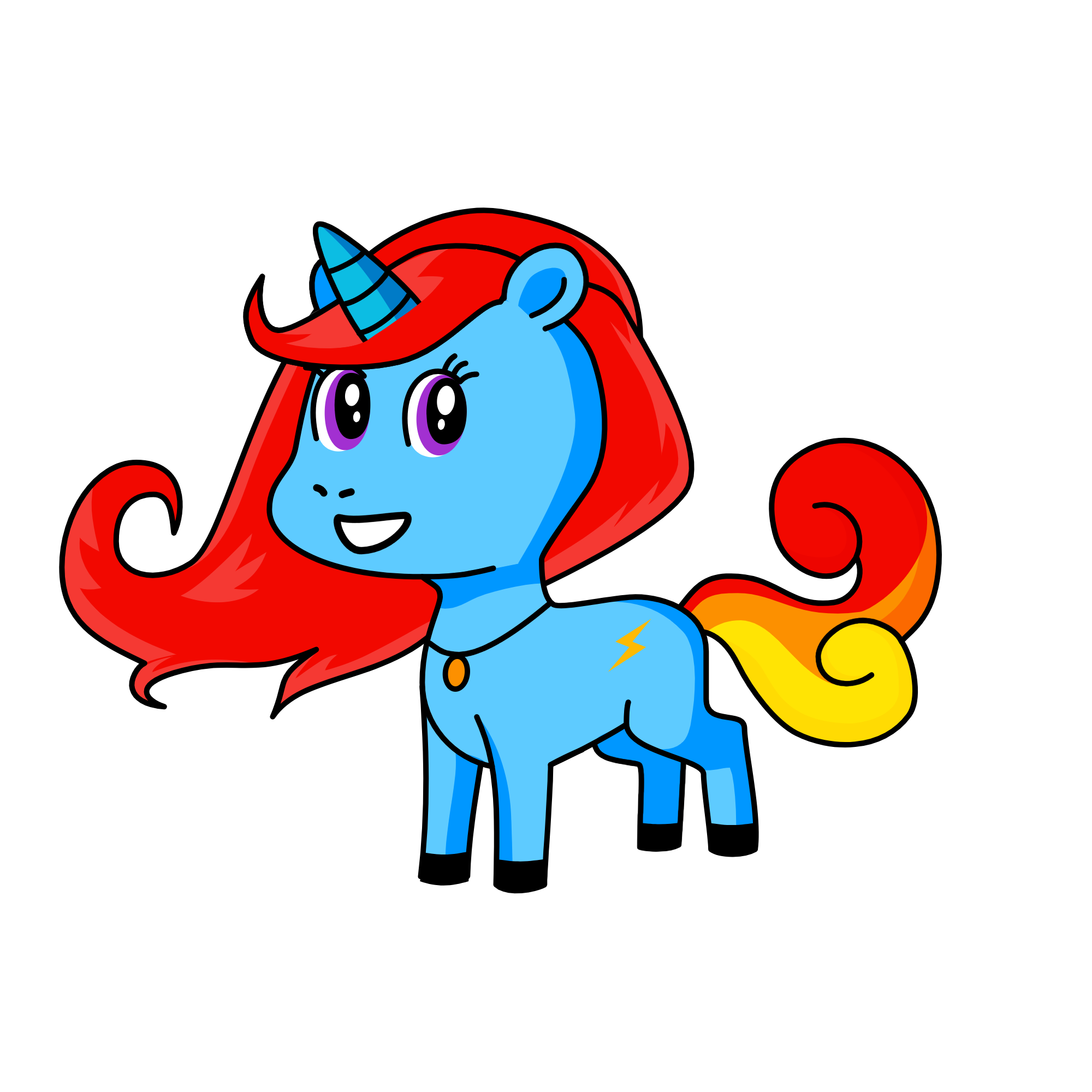 Rainbow Dash, the unicorn