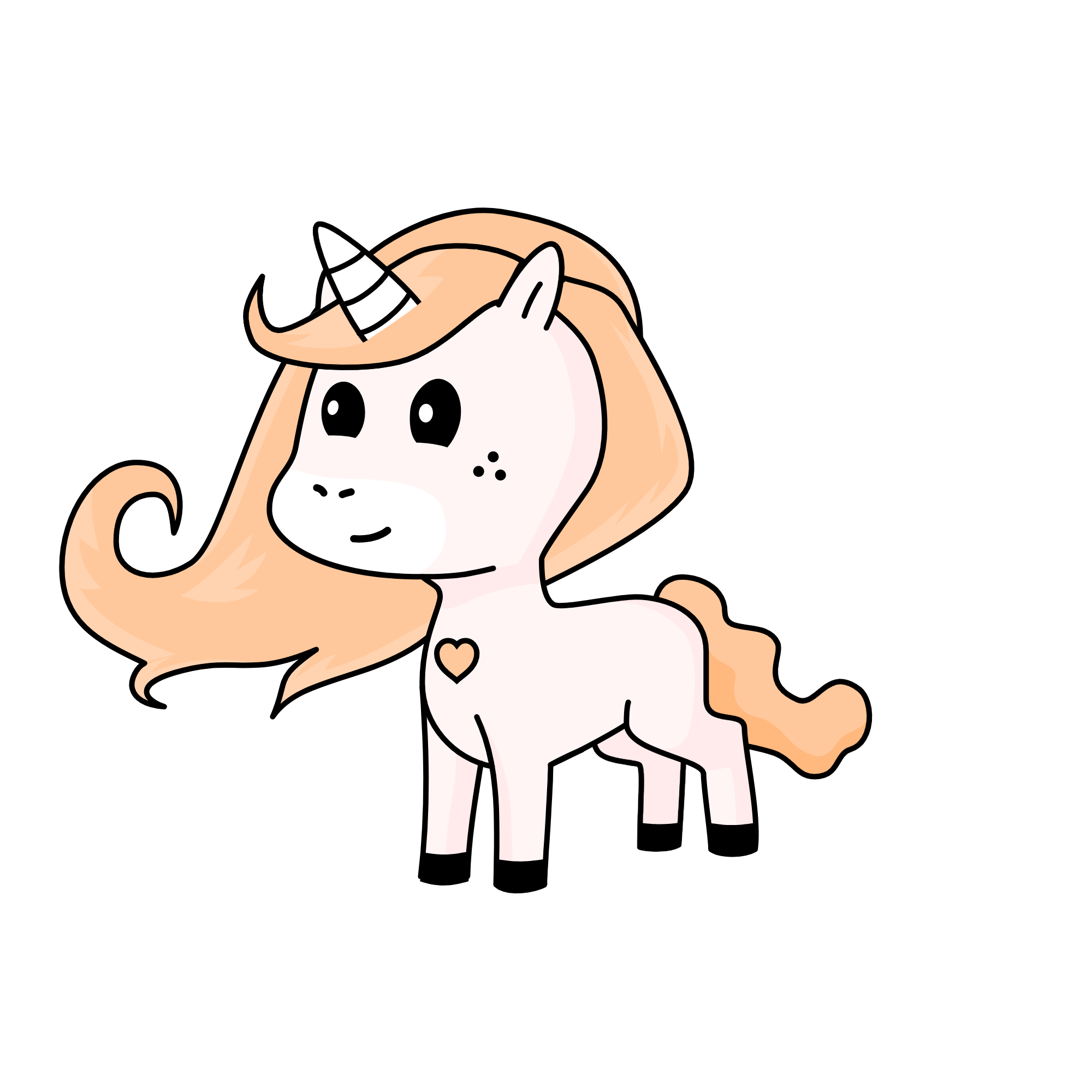 Peachy, the unicorn