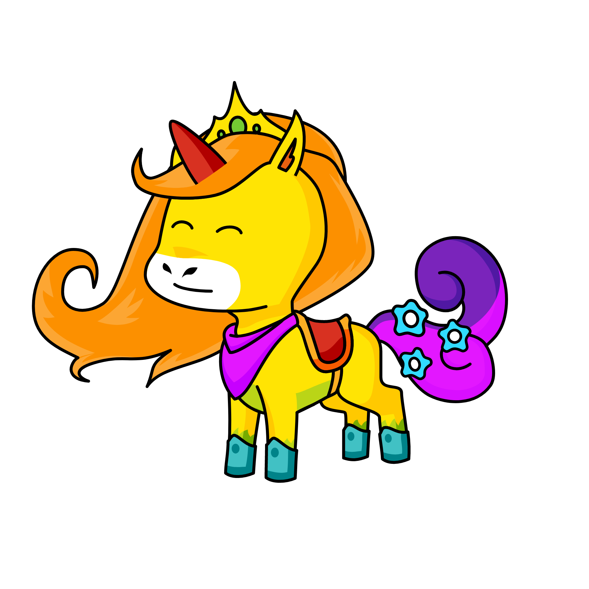 Rainbow, the unicorn