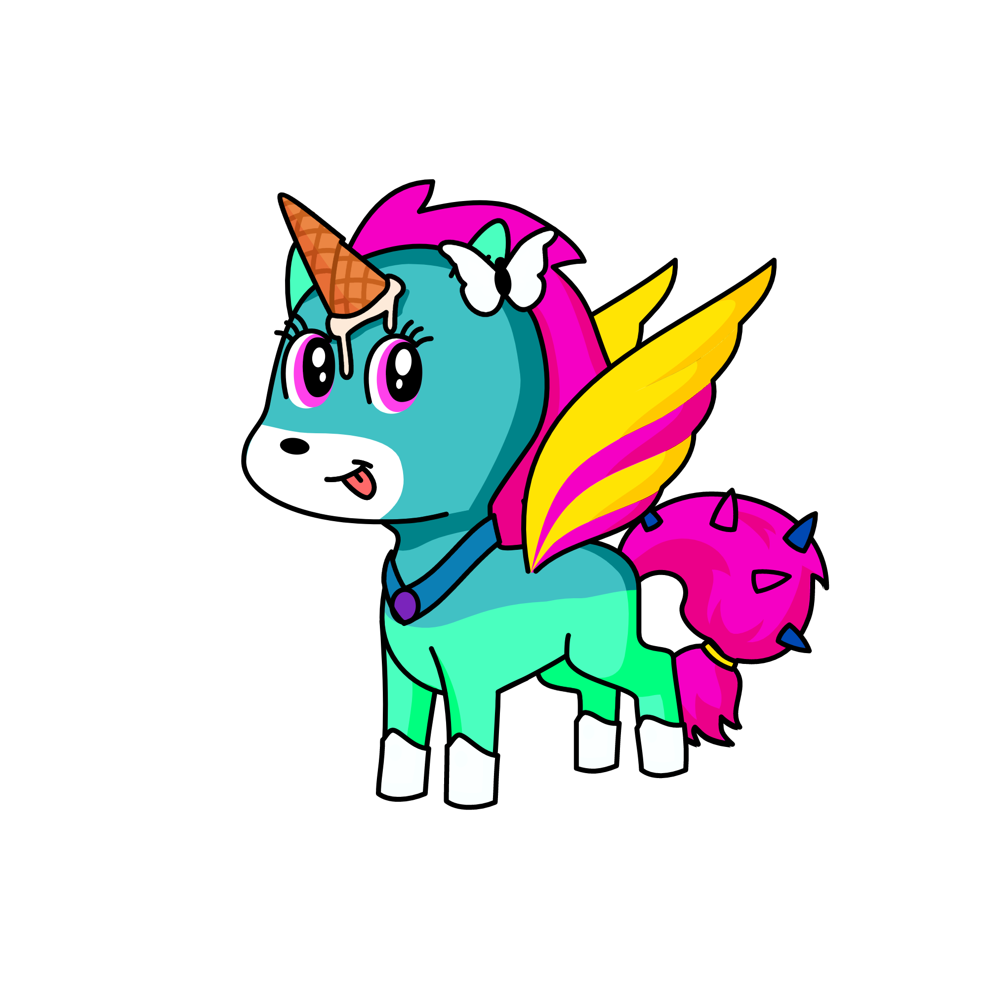 rainbow ice cream, the unicorn