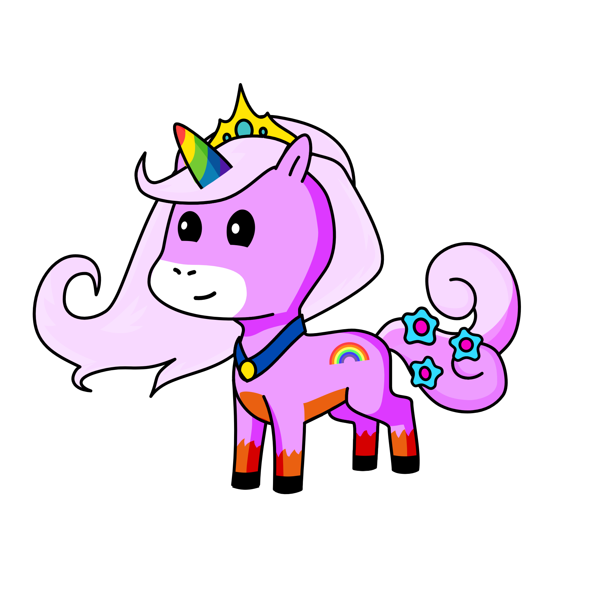 Rainbow, the unicorn