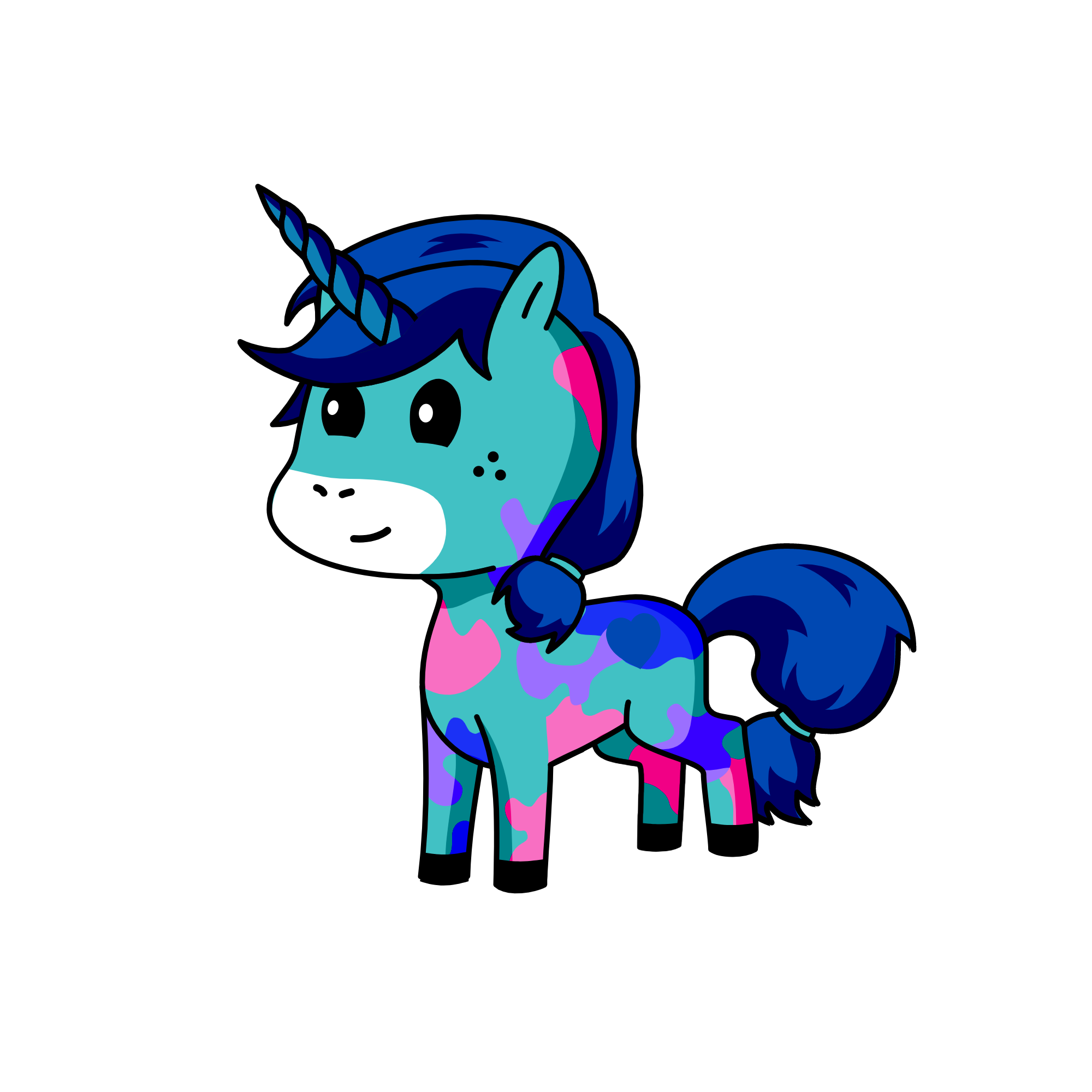 bluey, the unicorn