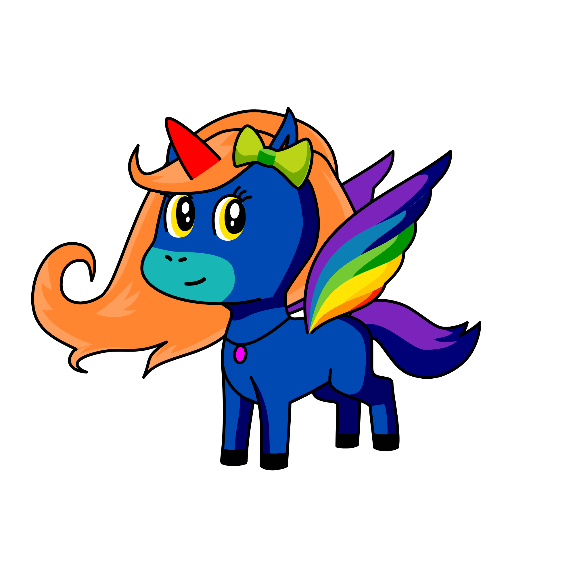 Rainbow, the unicorn
