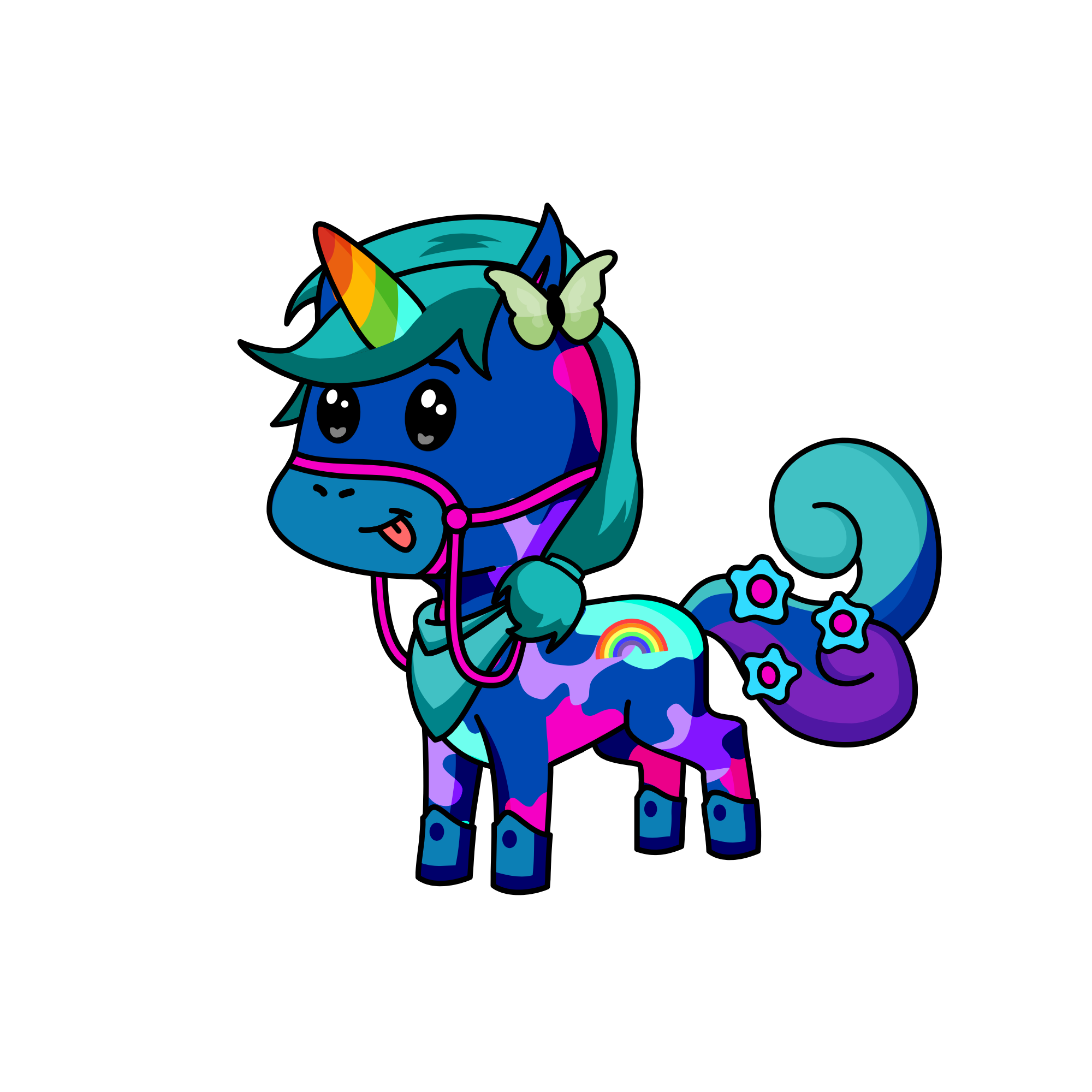 Rainbow lishis, the unicorn