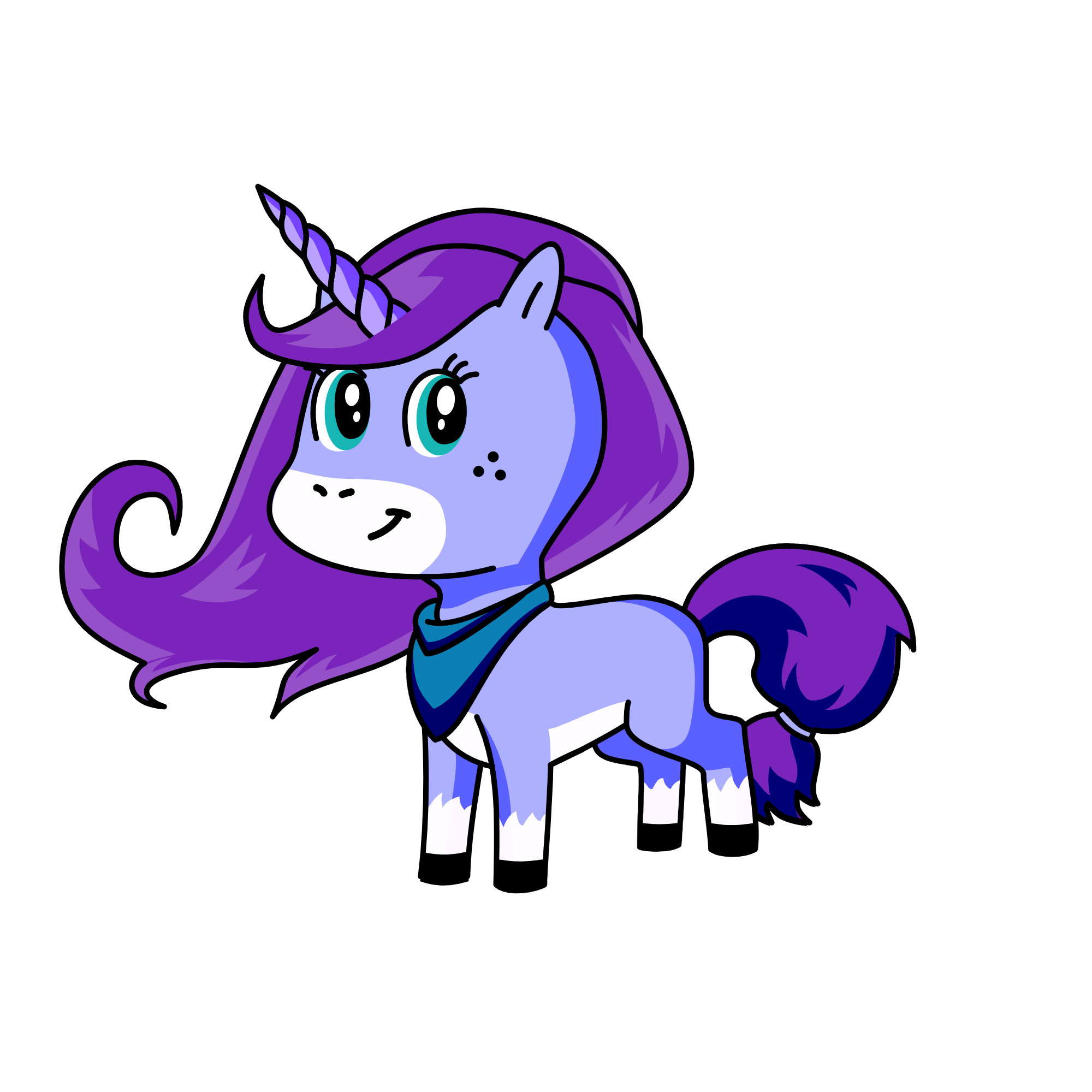 Violet, the unicorn