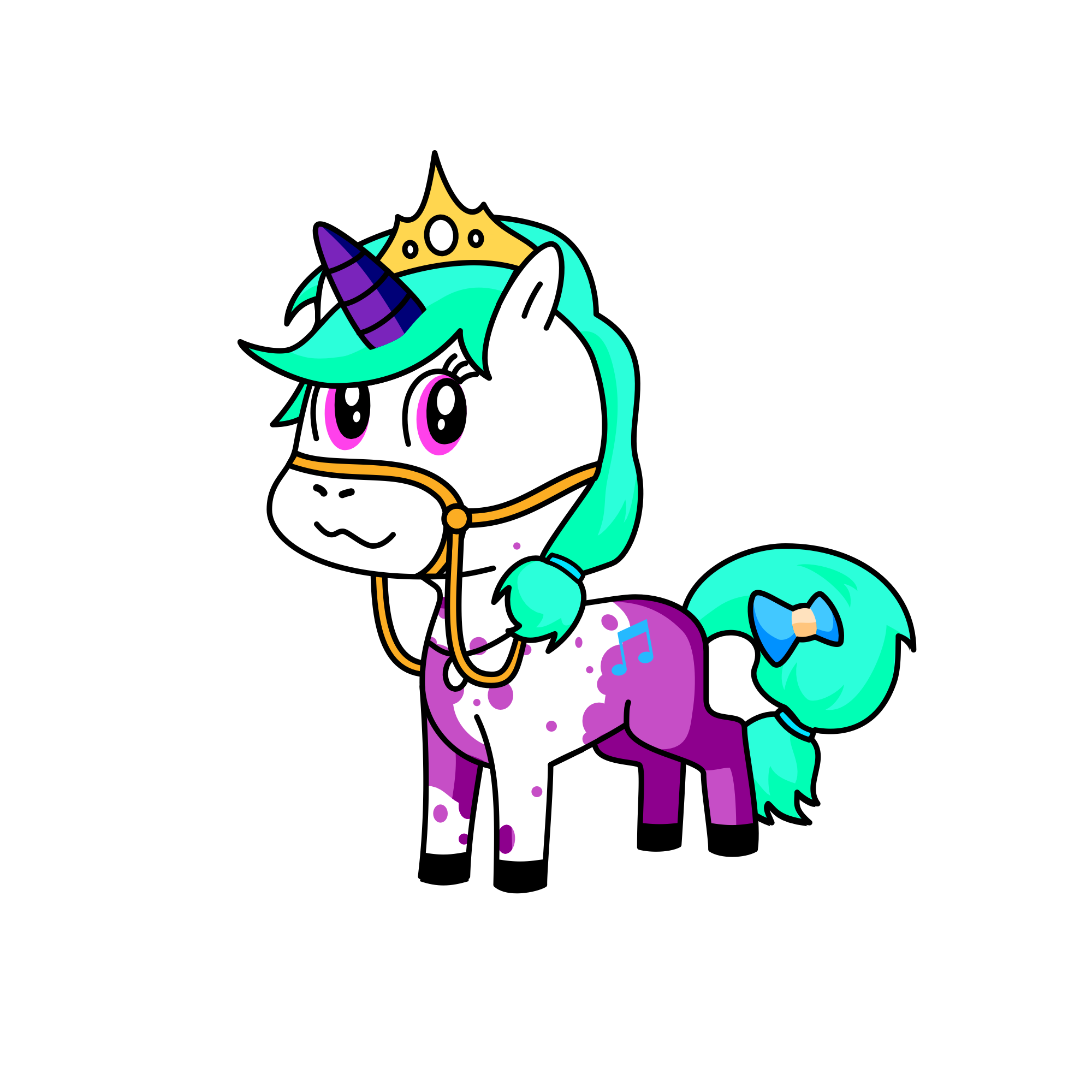 Princess rose, the unicorn