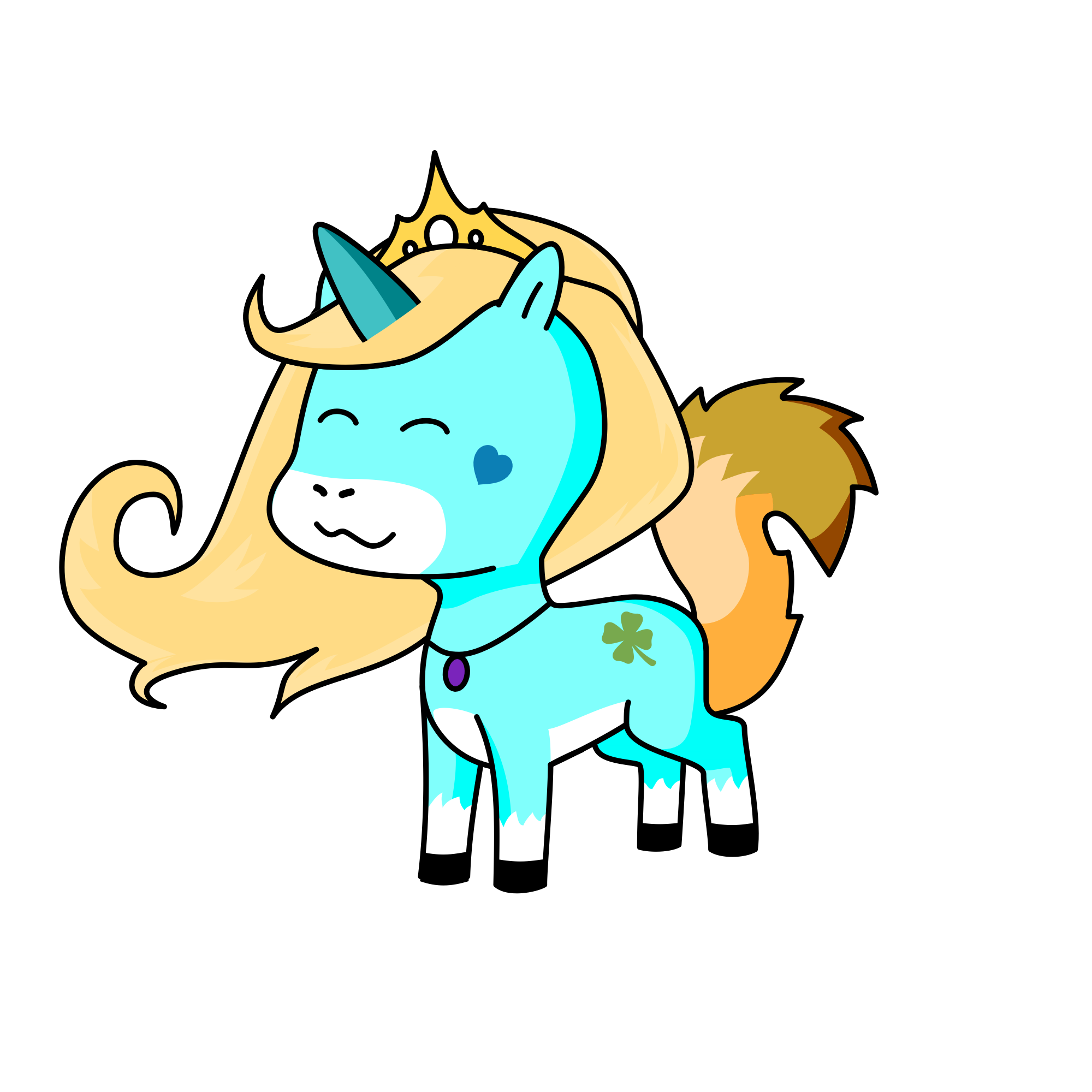 Princess snow, the unicorn