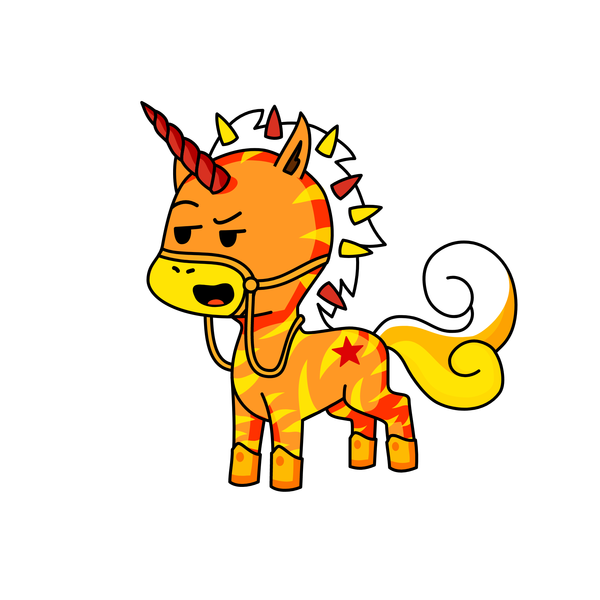 fire man, the unicorn
