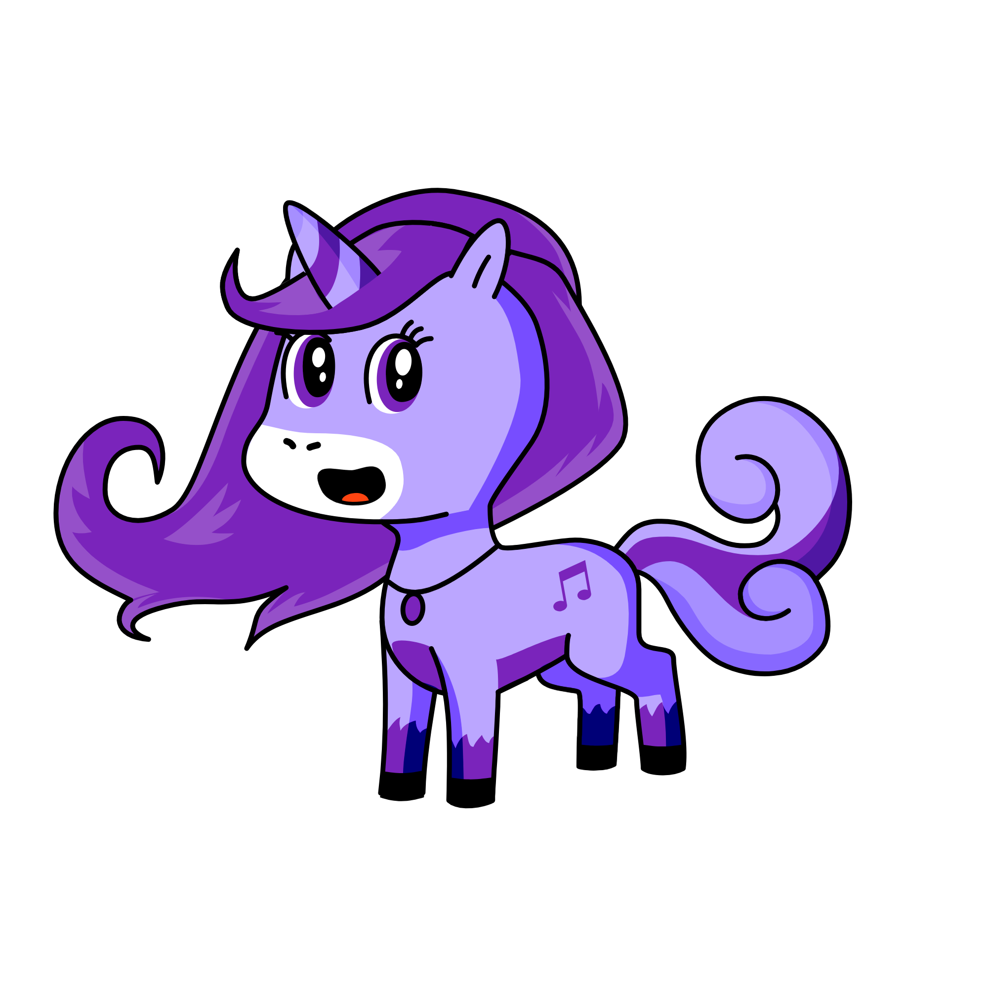 Ligpurle, the unicorn