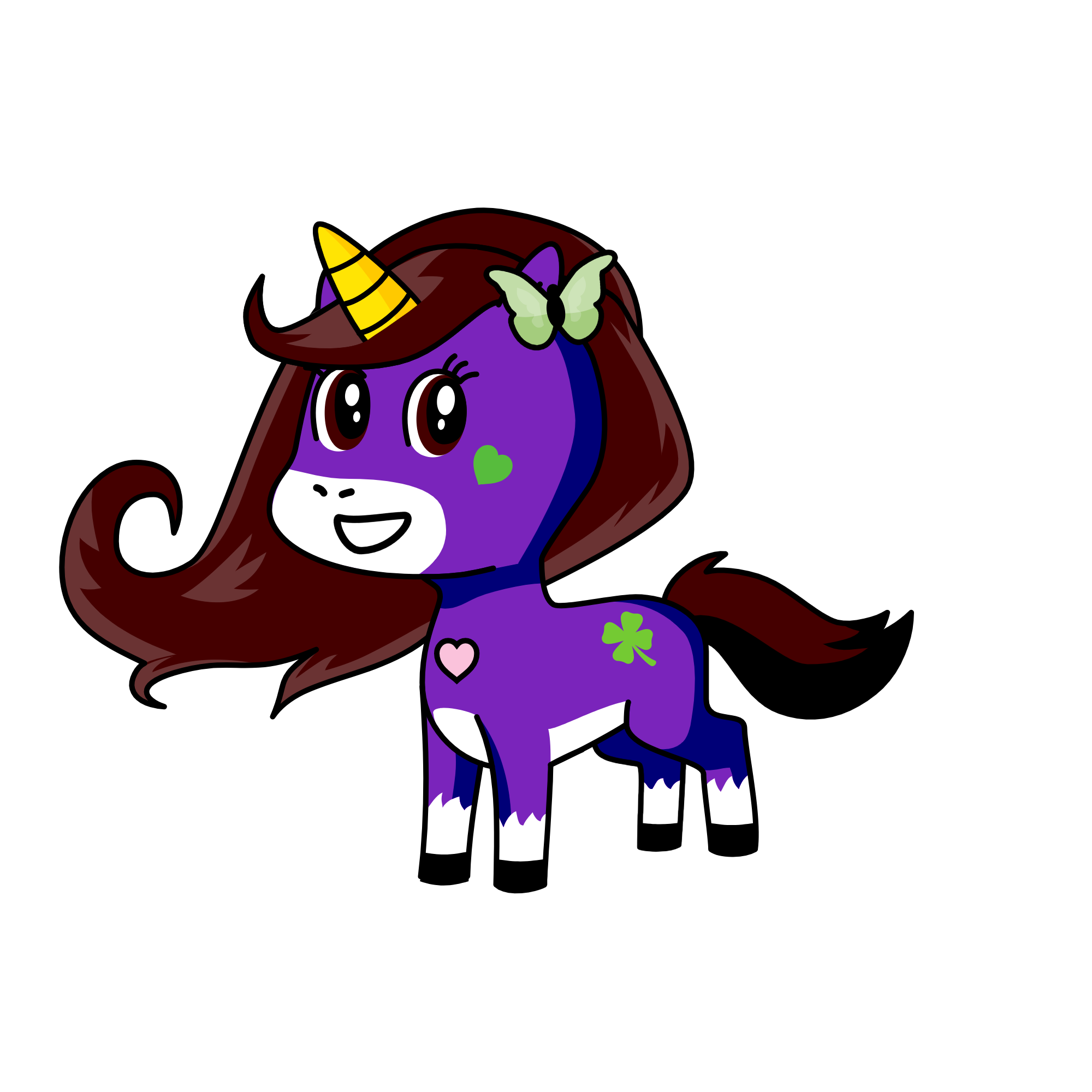 Purple Wonder, the unicorn