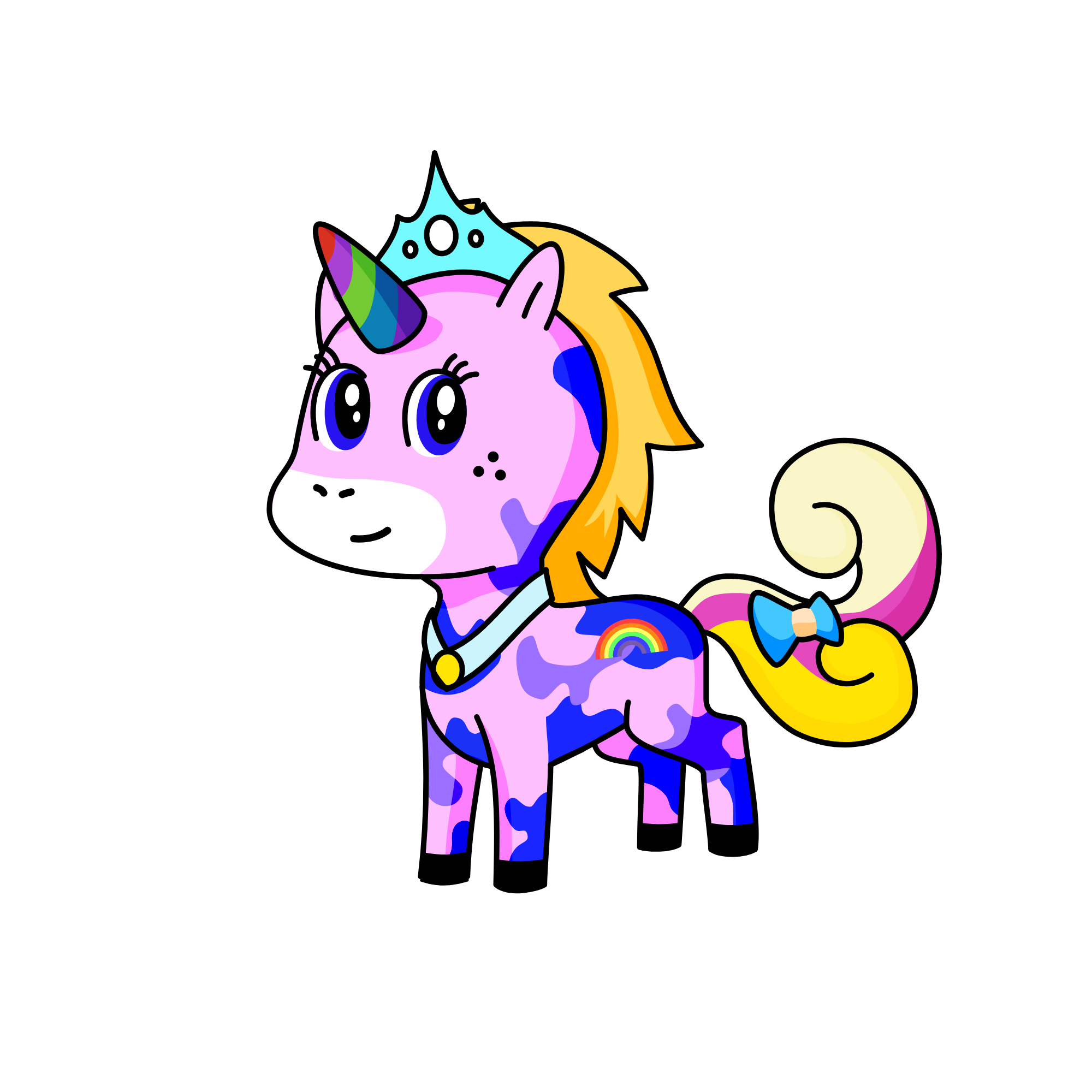 Rainbow, the unicorn