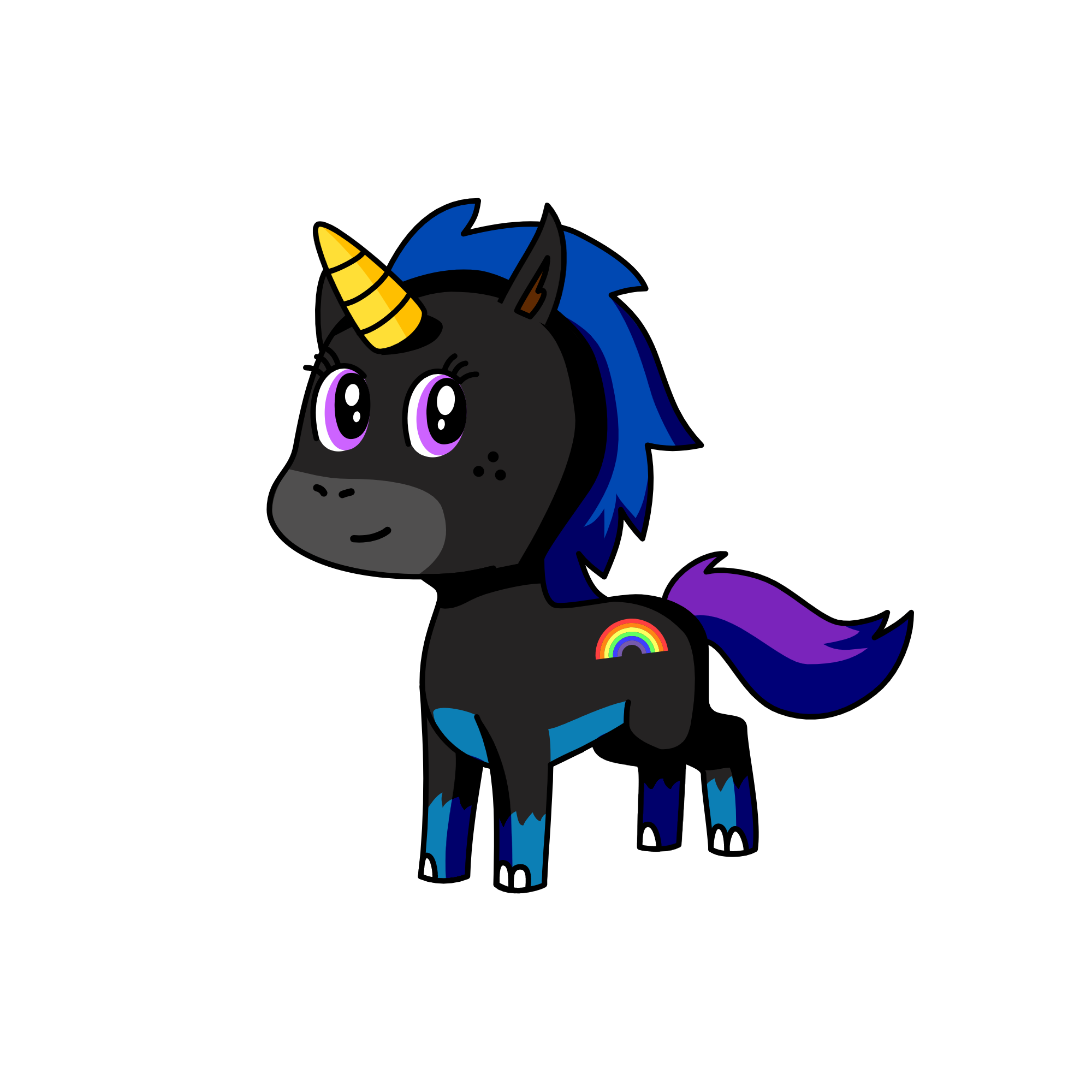 dark rainbow, the unicorn