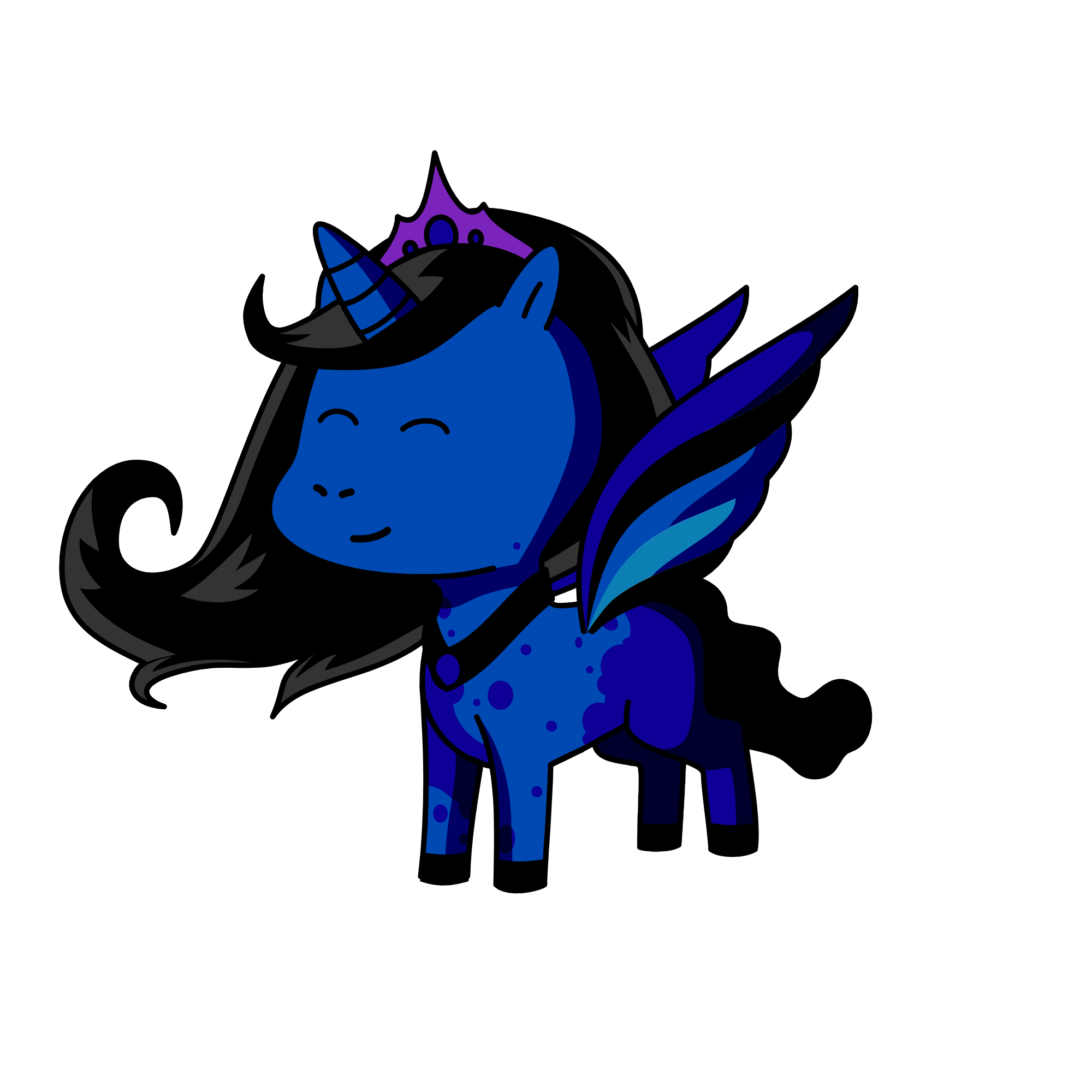 Princess Luna from my little pony, the unicorn