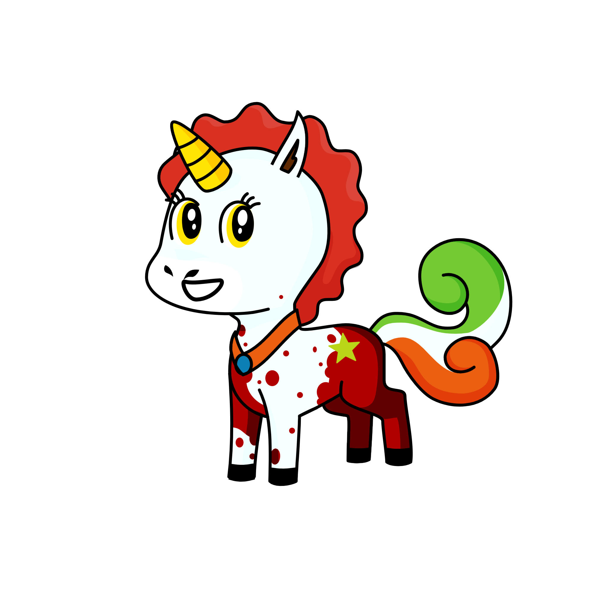 Blood pony, the unicorn