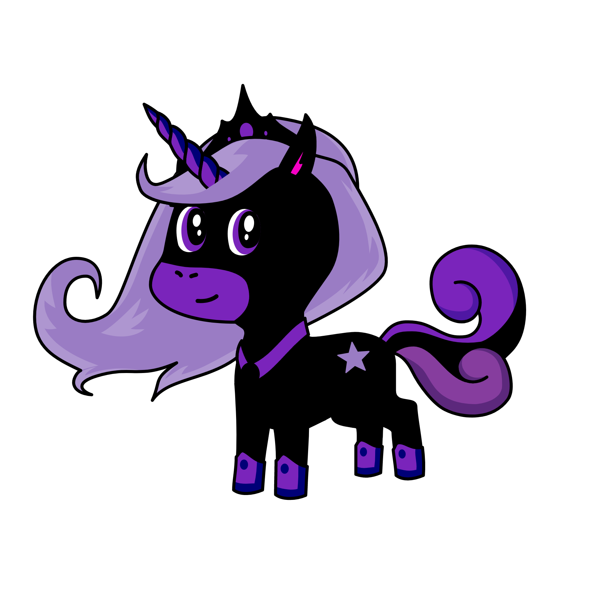 Dark Night, the unicorn