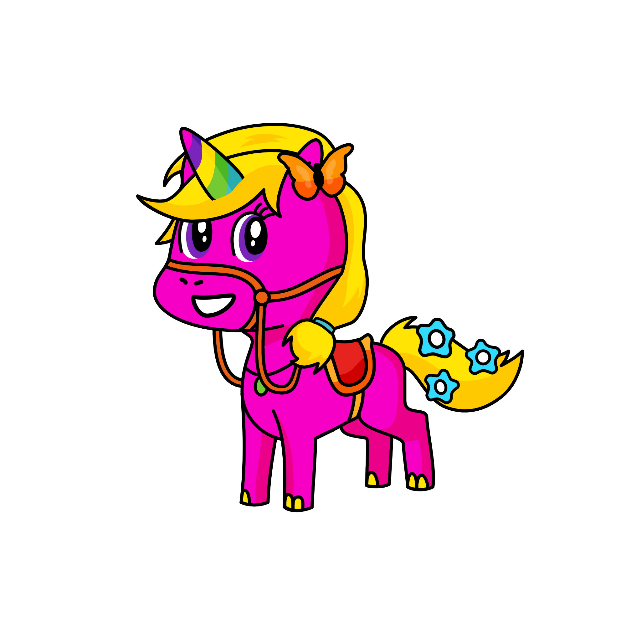 The Queen of the world, the unicorn