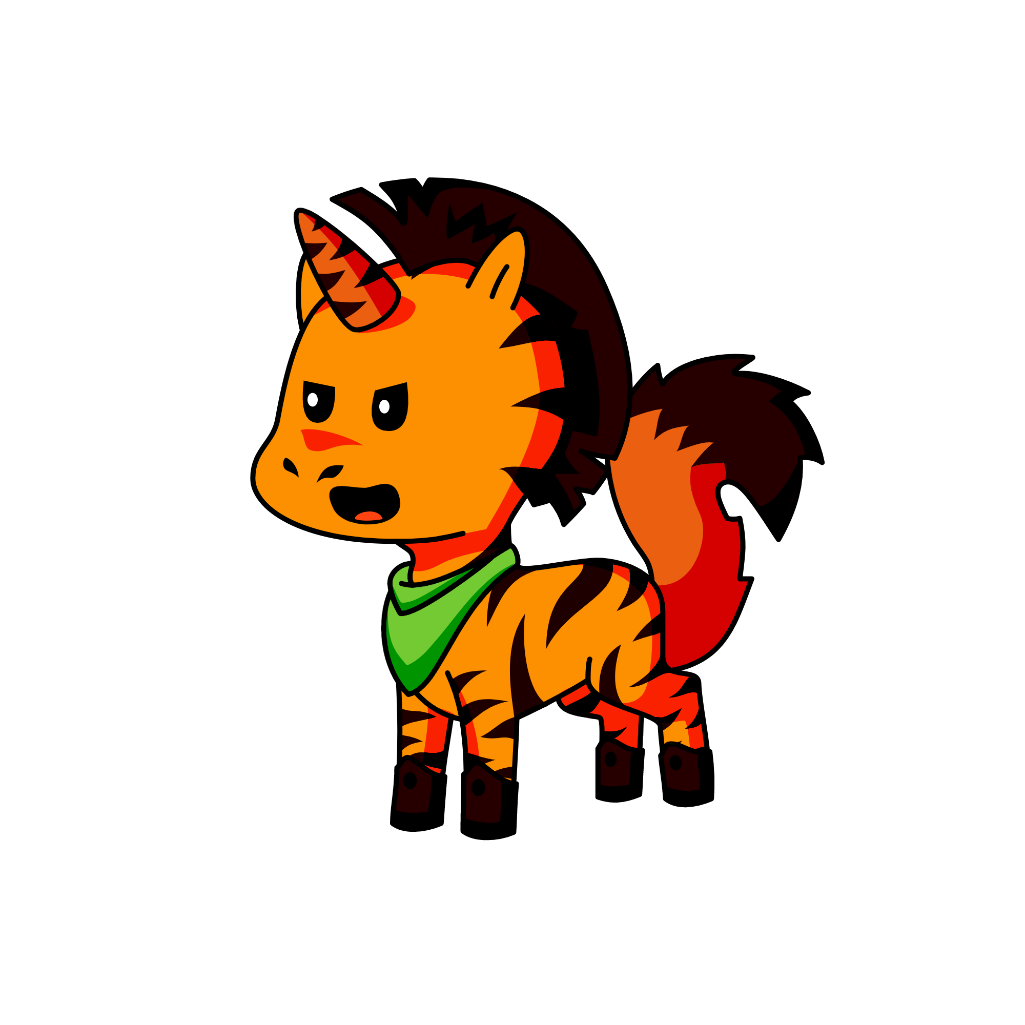 tiger, the unicorn